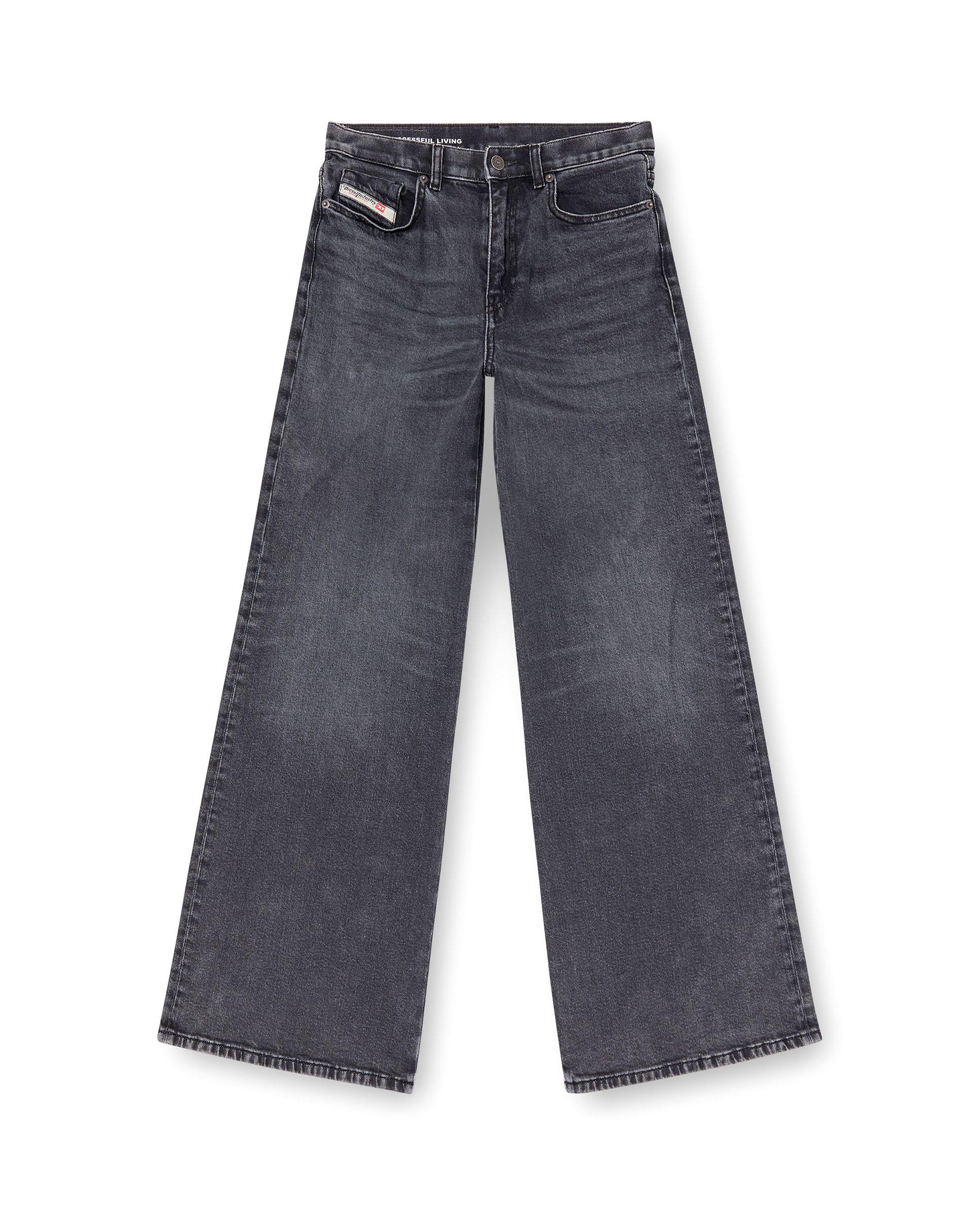 Vaqueros campana de mujer DIESEL con cintura media - Gris Gris-5