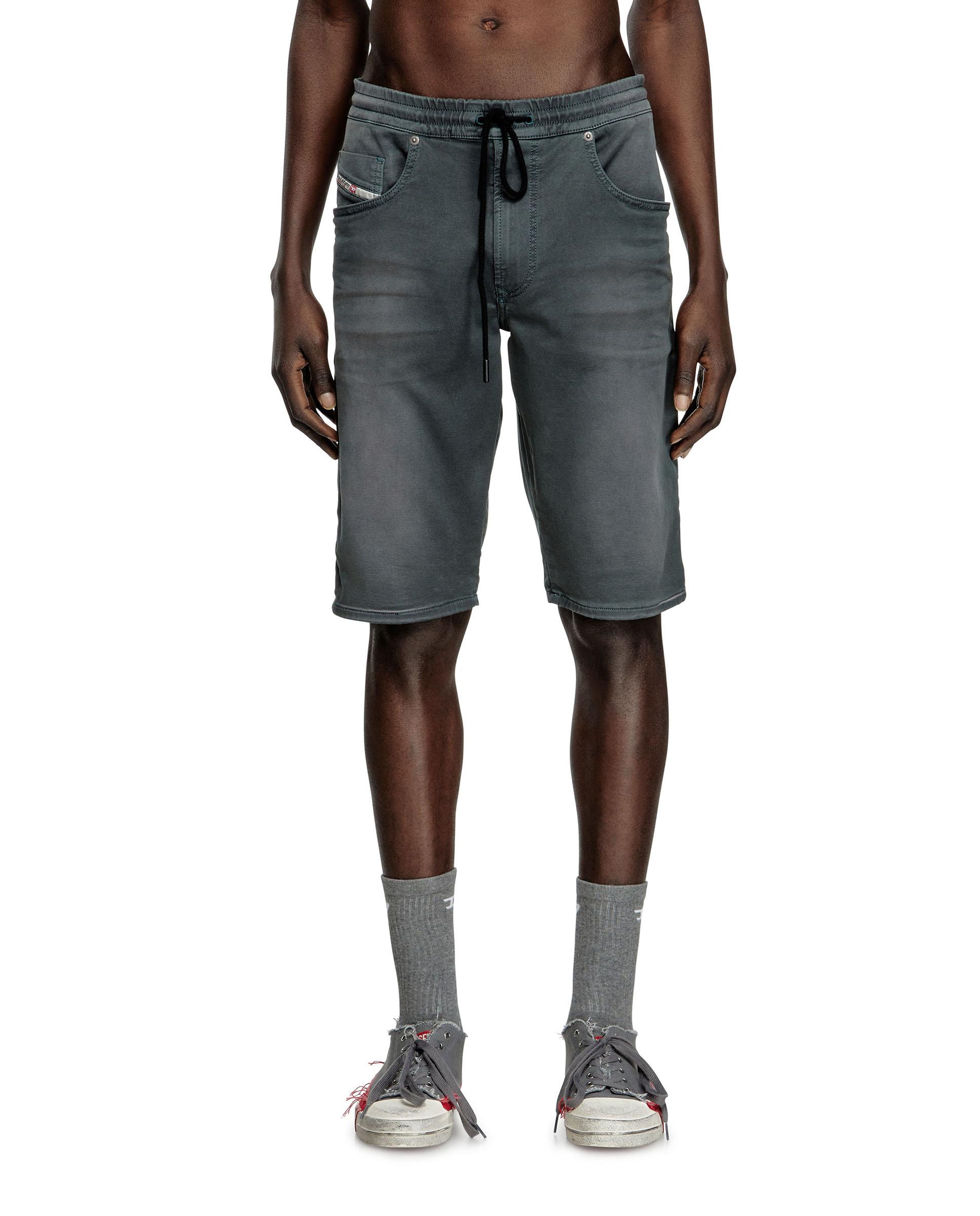 Imagen 0 de Pantalones cortos de hombre DIESEL denim con cintura elástica Gris