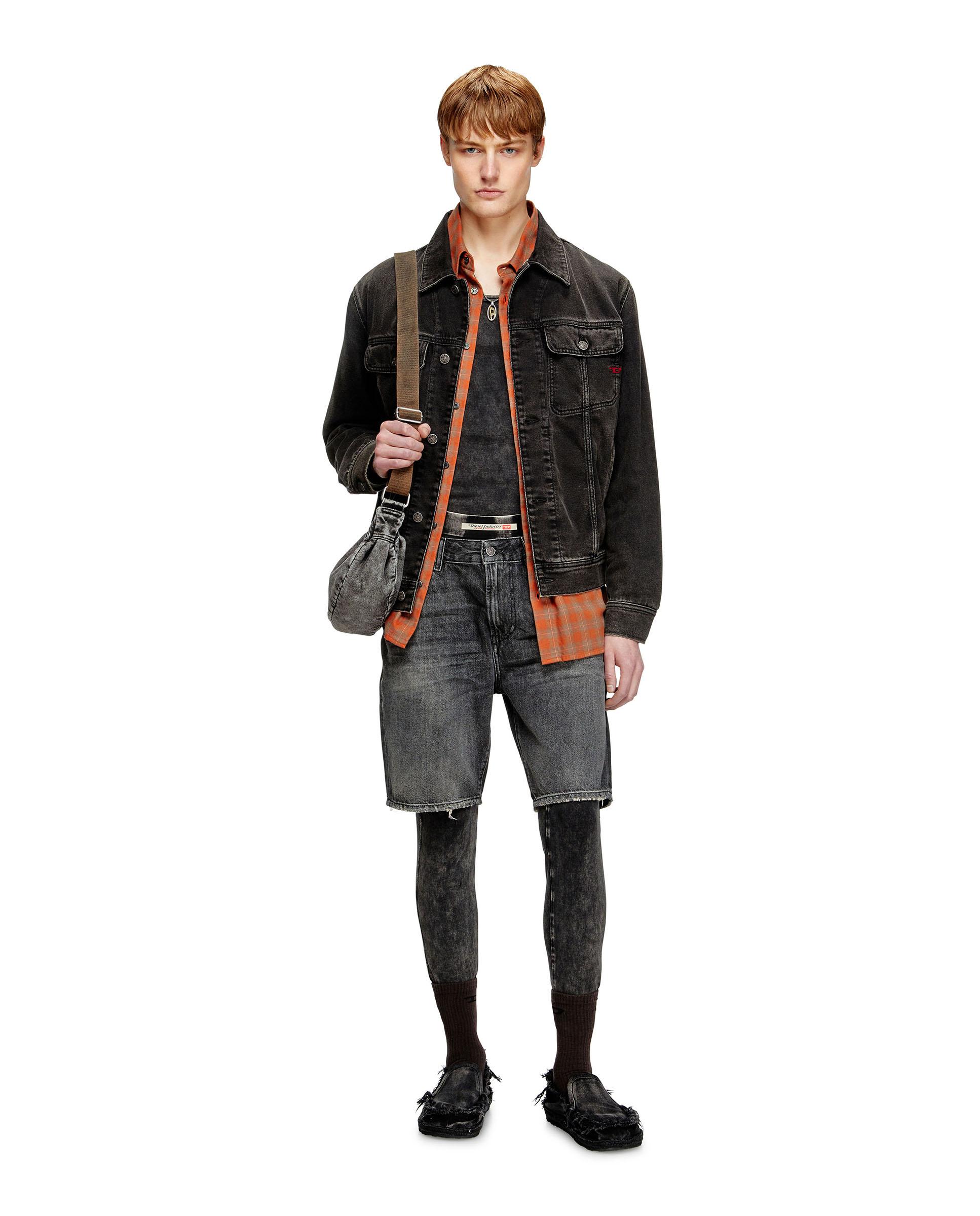 Pantalones cortos vaquero slim de hombre - Diesel - Negro Negro-4