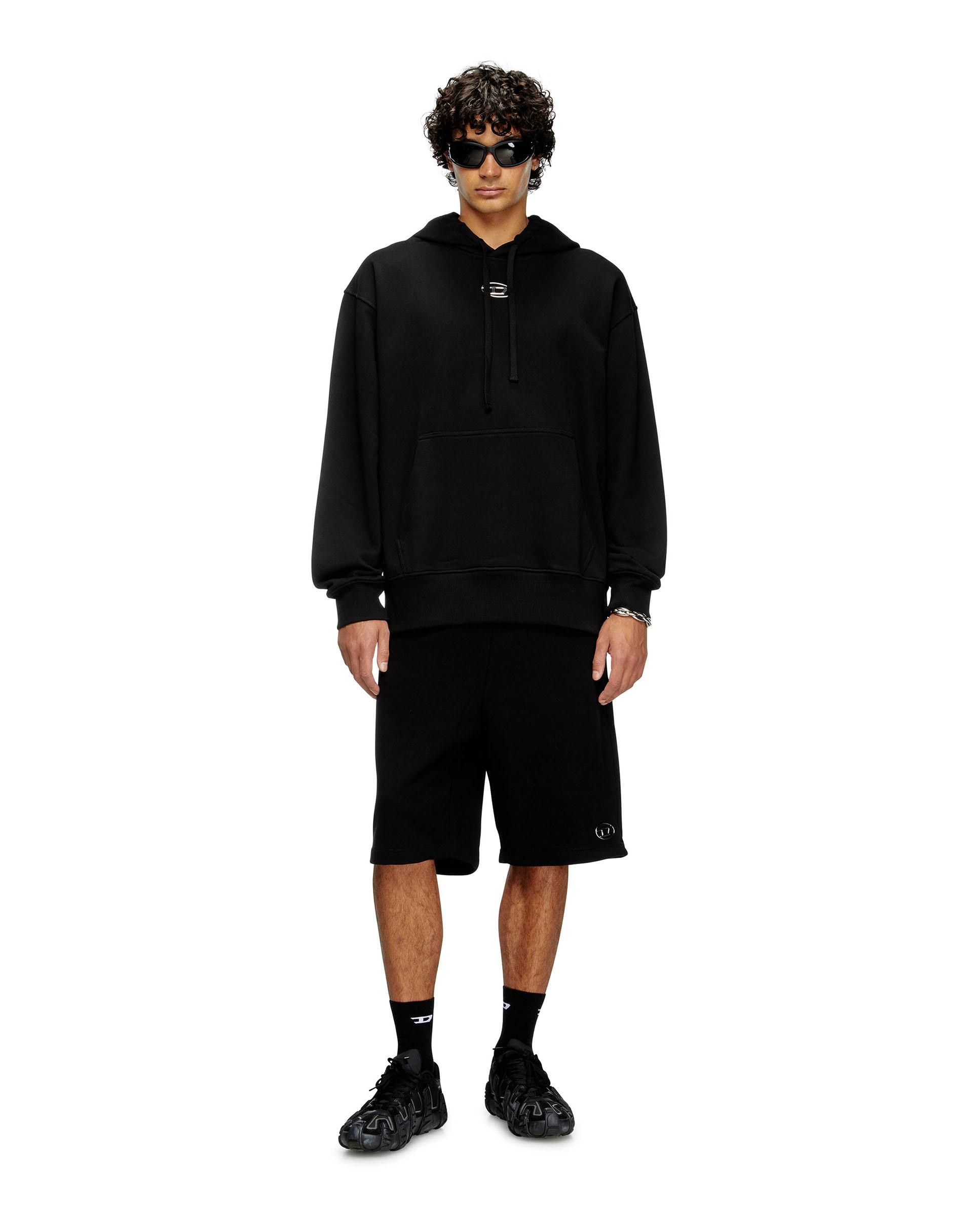 Sudadera con capucha de hombre DIESEL con logo - Negro Negro-3