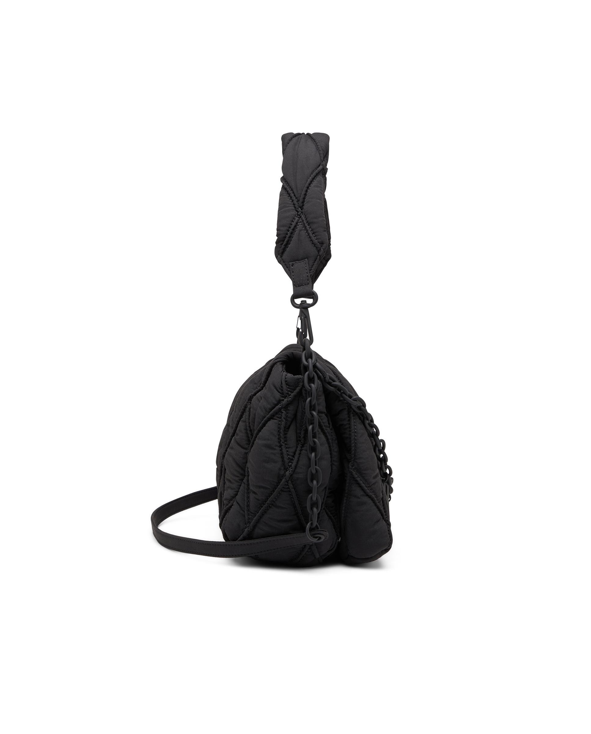 Bolso de hombro de mujer con doble correa y cadena con logo - Diesel - Negro Negro-3