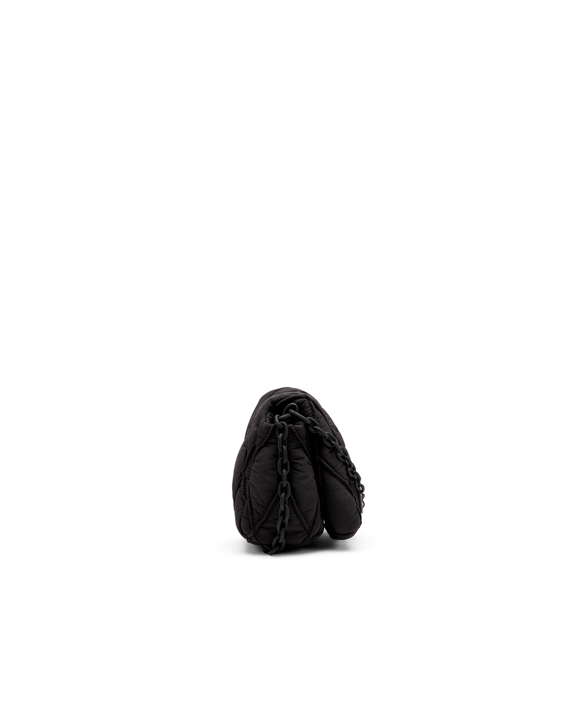 Bolso de mujer de mano con doble asa y adorno de cadena con letras - Diesel - Negro Negro-3