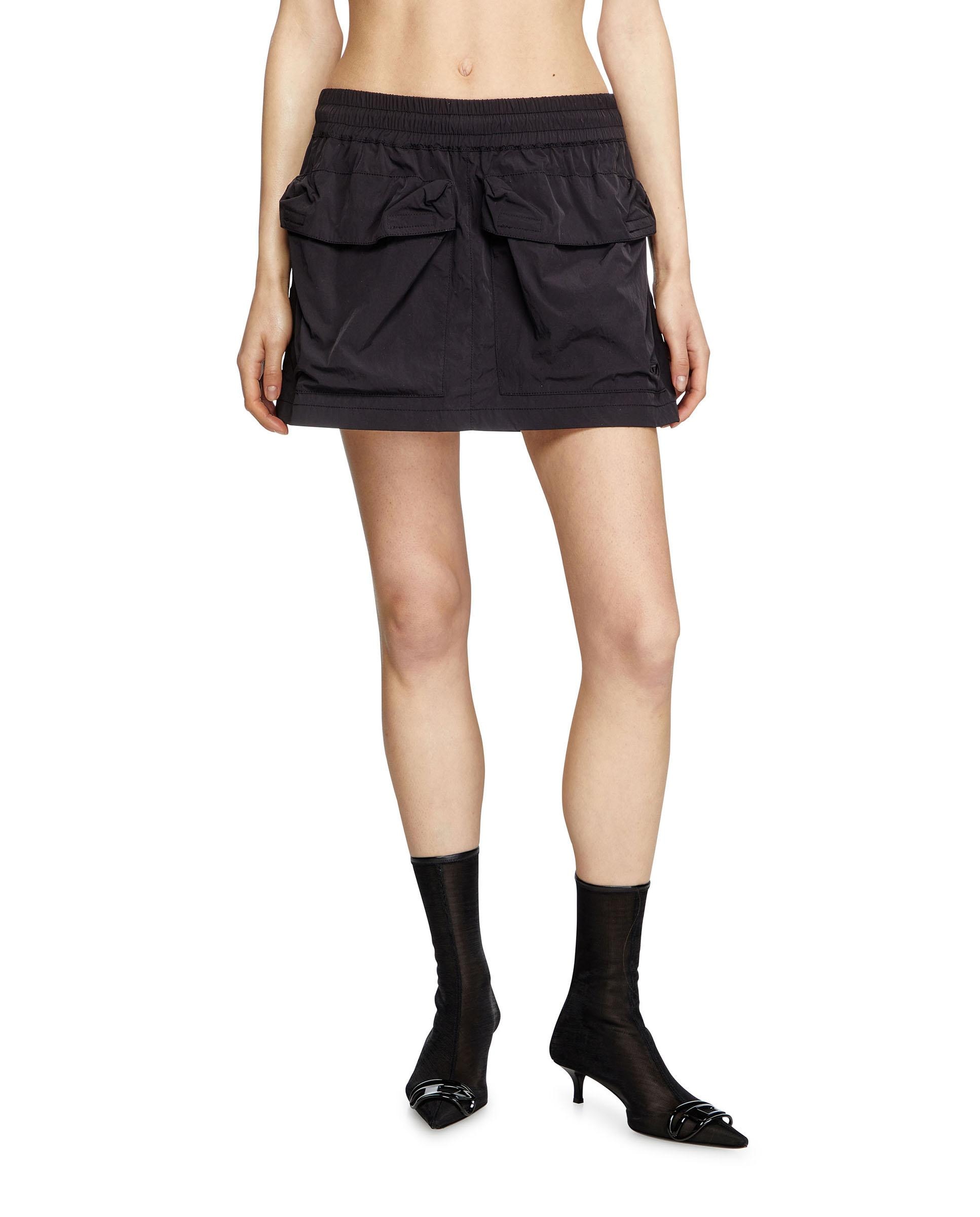 Falda corta con bolsillos - Diesel - Negro Negro-2