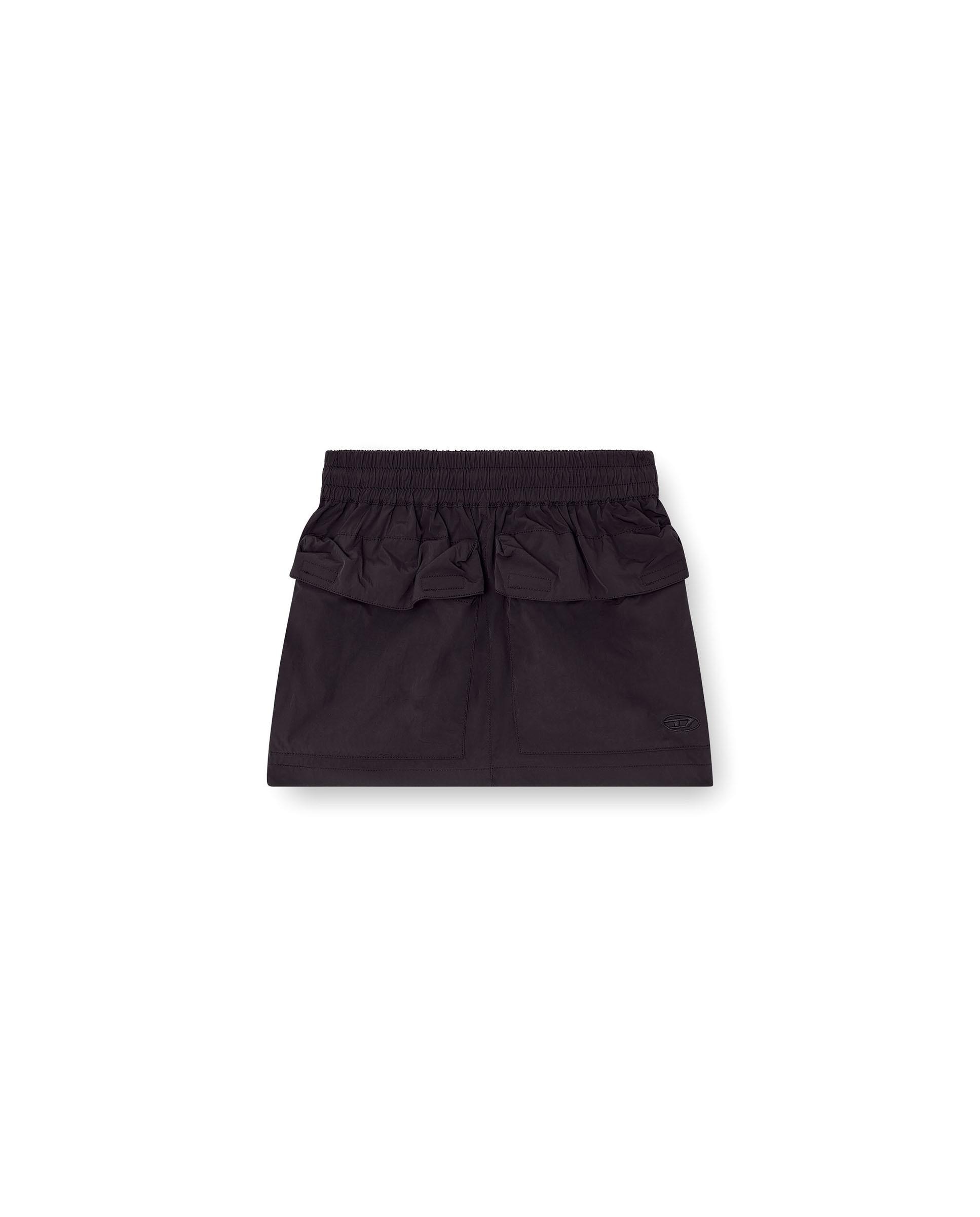 Falda corta con bolsillos - Diesel - Negro Negro-4