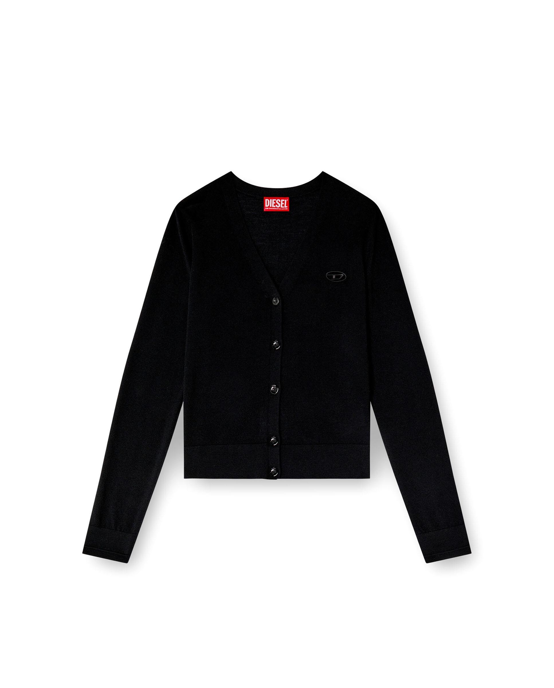 Cárdigan de mujer de lana con cierre de botones - Diesel - Negro Negro-5