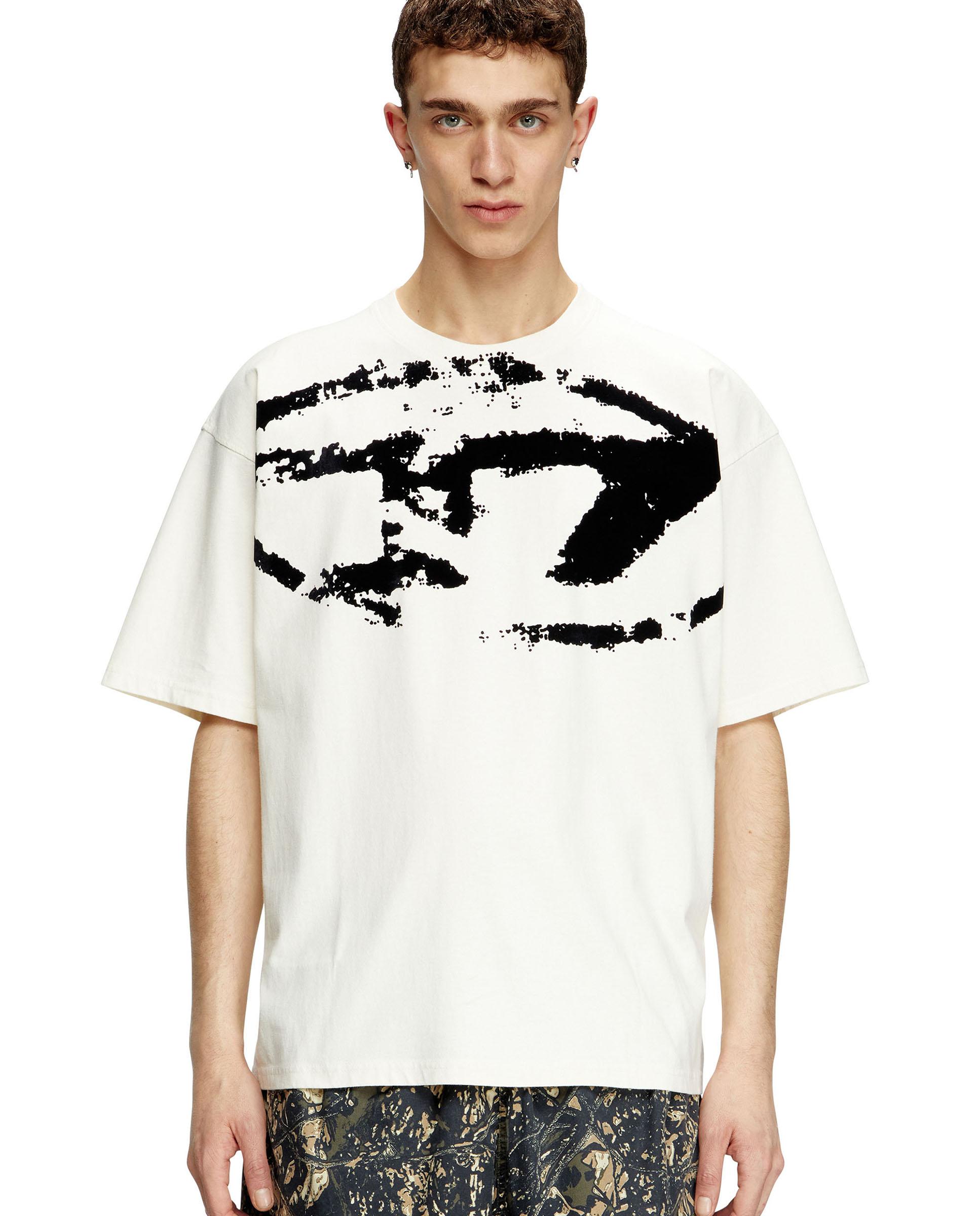 Diesel - Camiseta de hombre de algodón de manga corta.