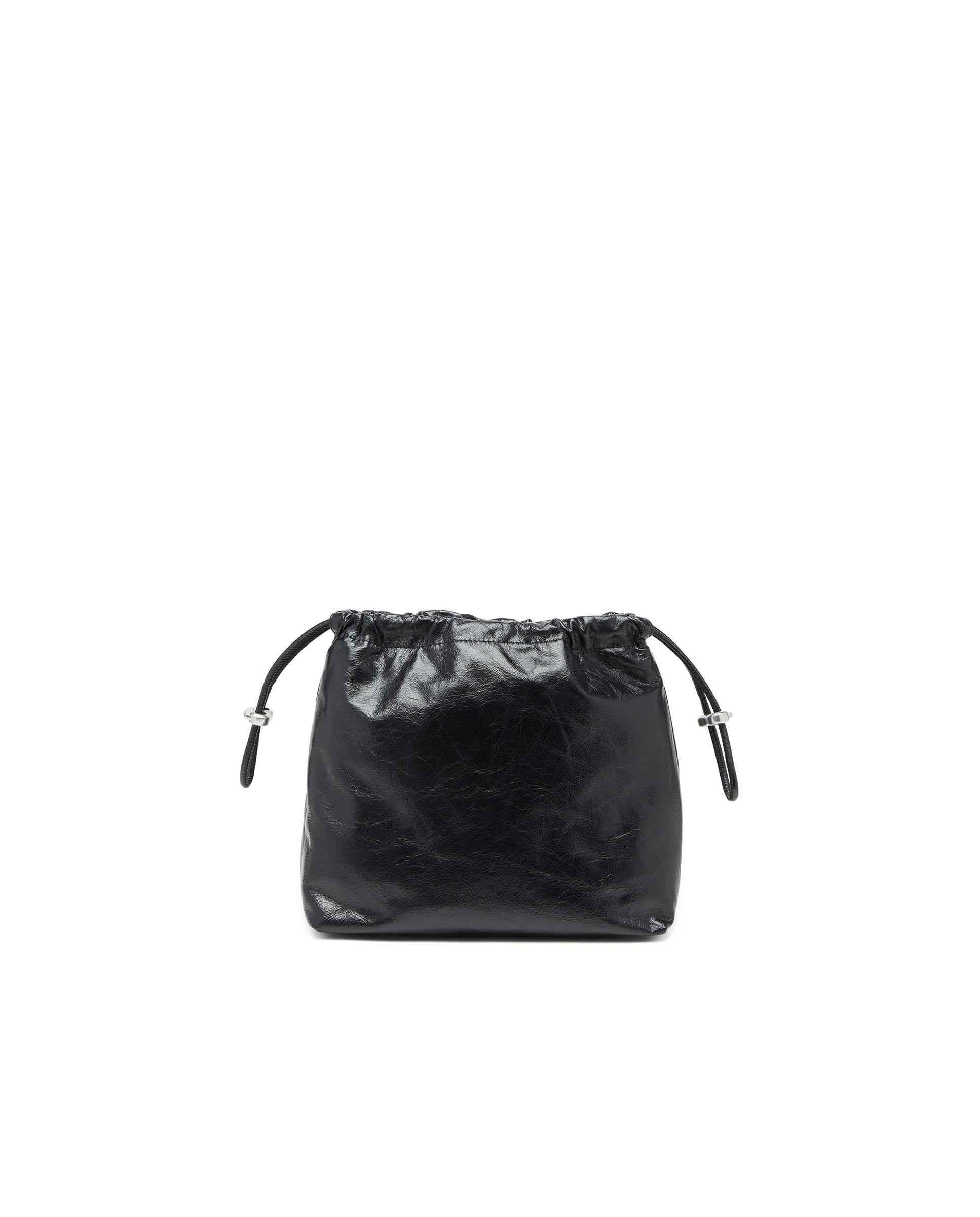 Bandolera de mujer de piel con cierre de cuerdas - Diesel - Negro Negro-2
