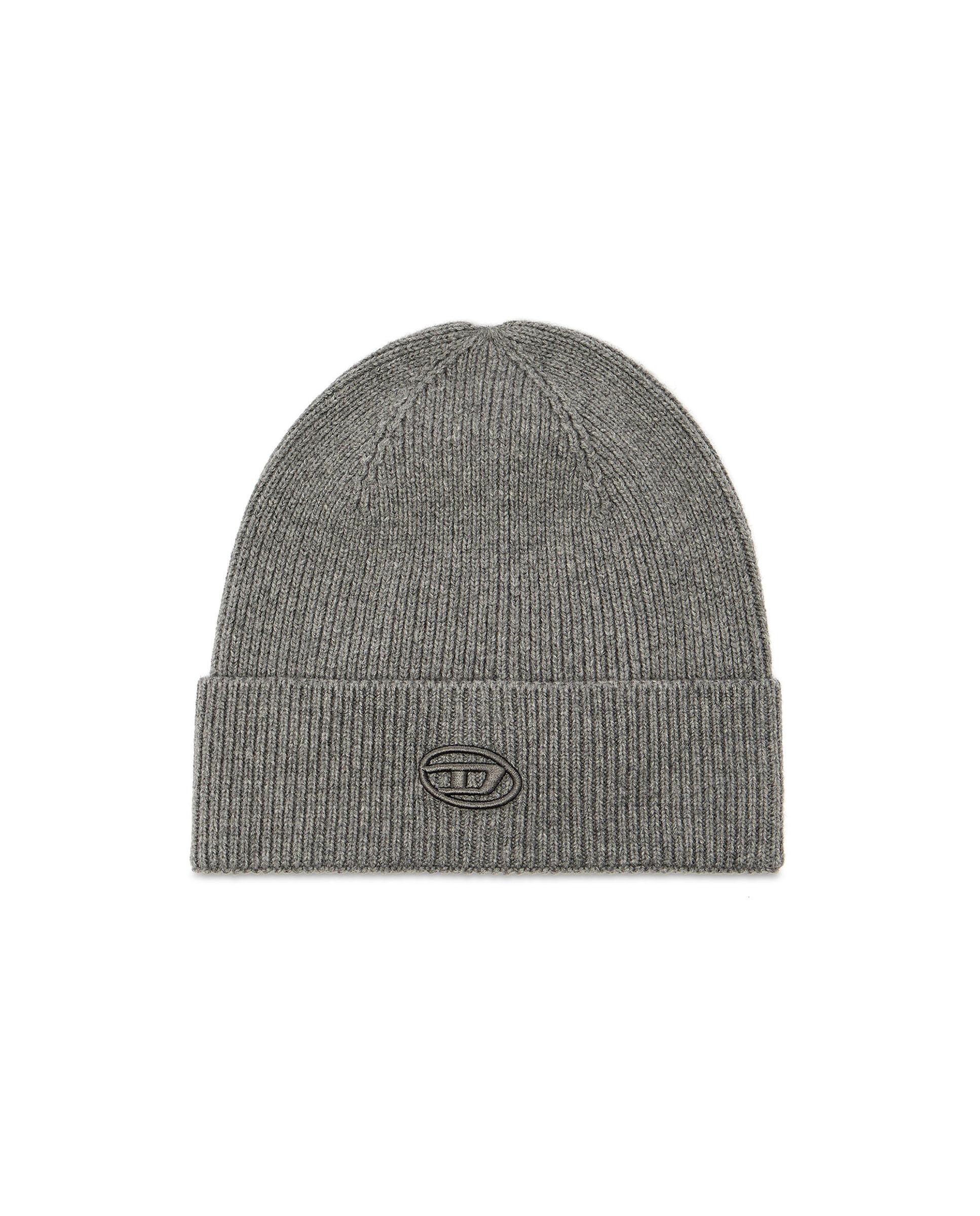 Imagen 0 de Gorro en canalé con la d bordada Gris