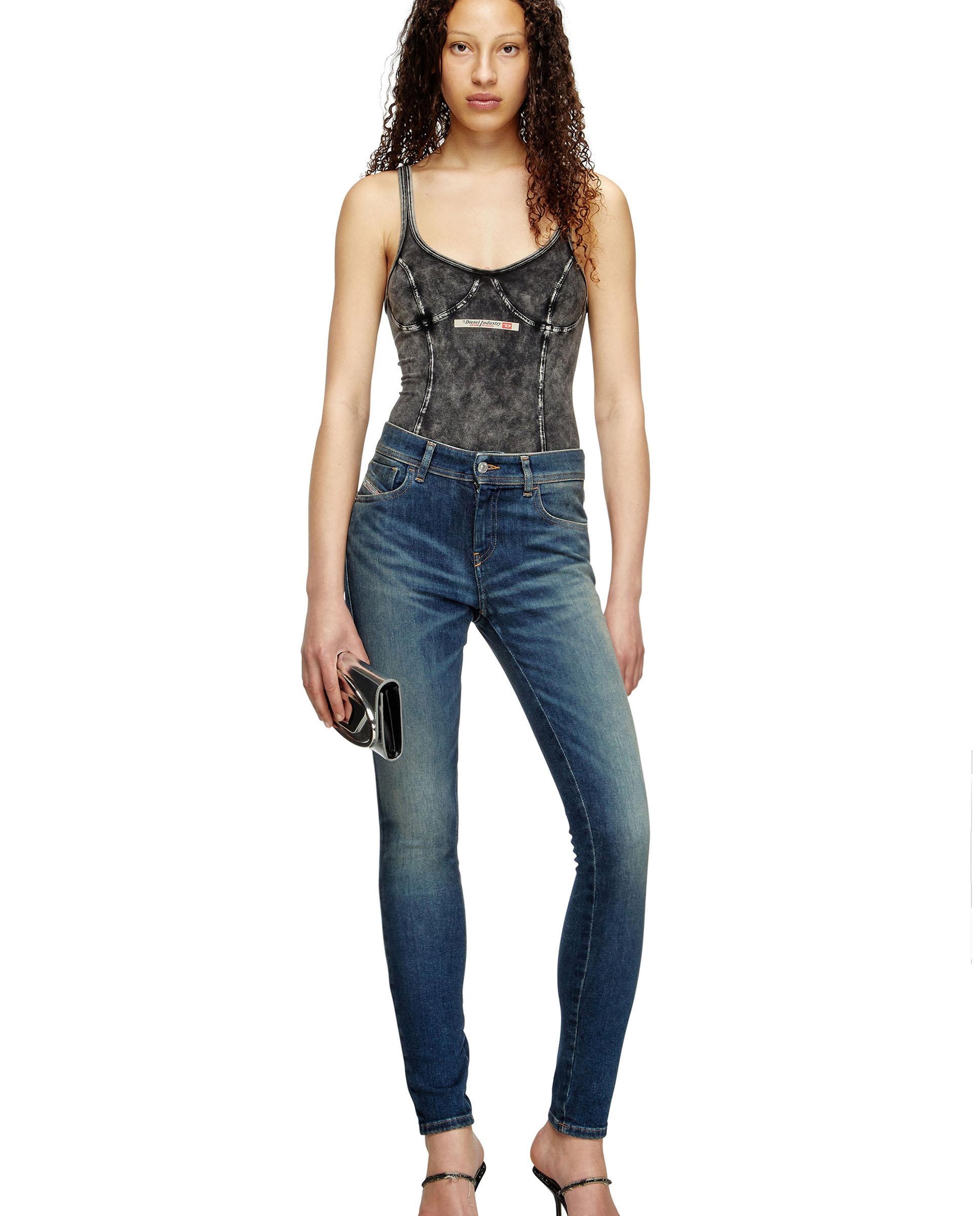 Vaquero pitillo Diesel de mujer super-skinny - Azul marino Azul marino-4