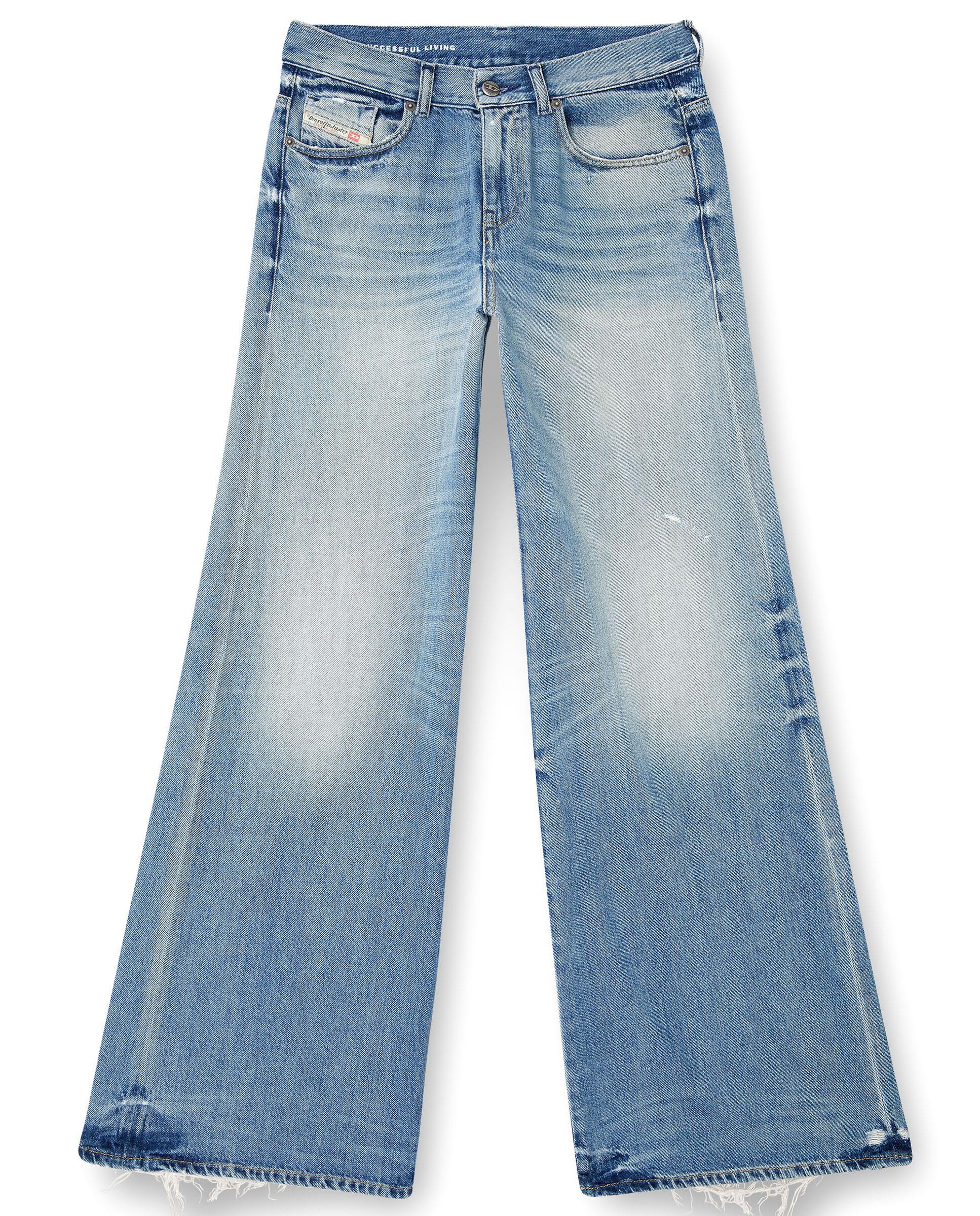 Vaqueros campana de mujer DIESEL con cintura media - Azul claro Azul claro-5