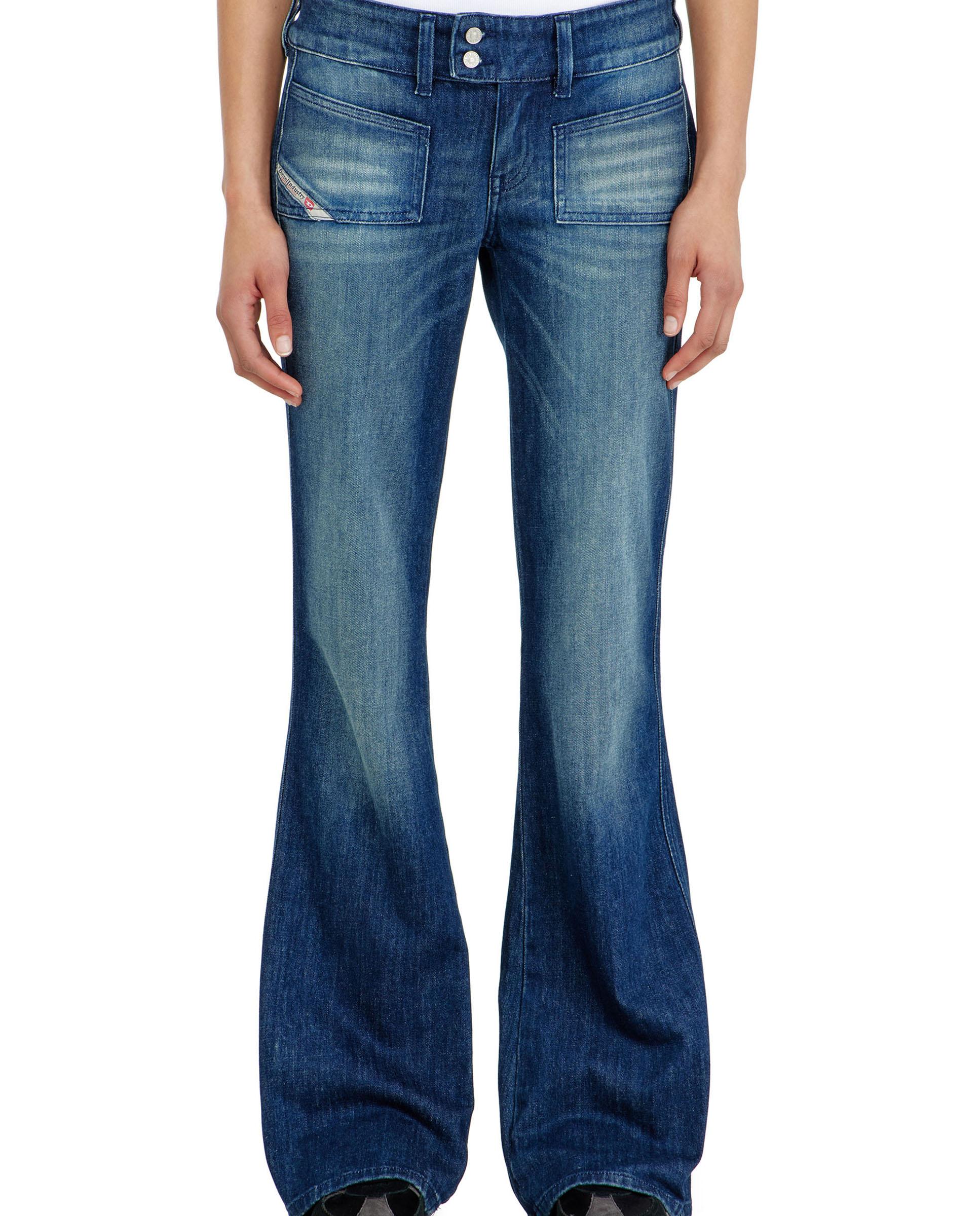 Vaquero de campana de mujer d-hush de cintura baja - Diesel - Azul denim Azul denim-1