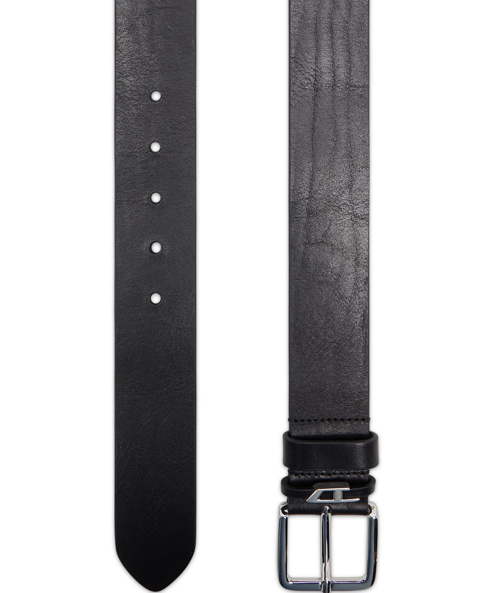 Cinturón de hombre de cuero arrugado 4 cm - Diesel - Negro Negro-3