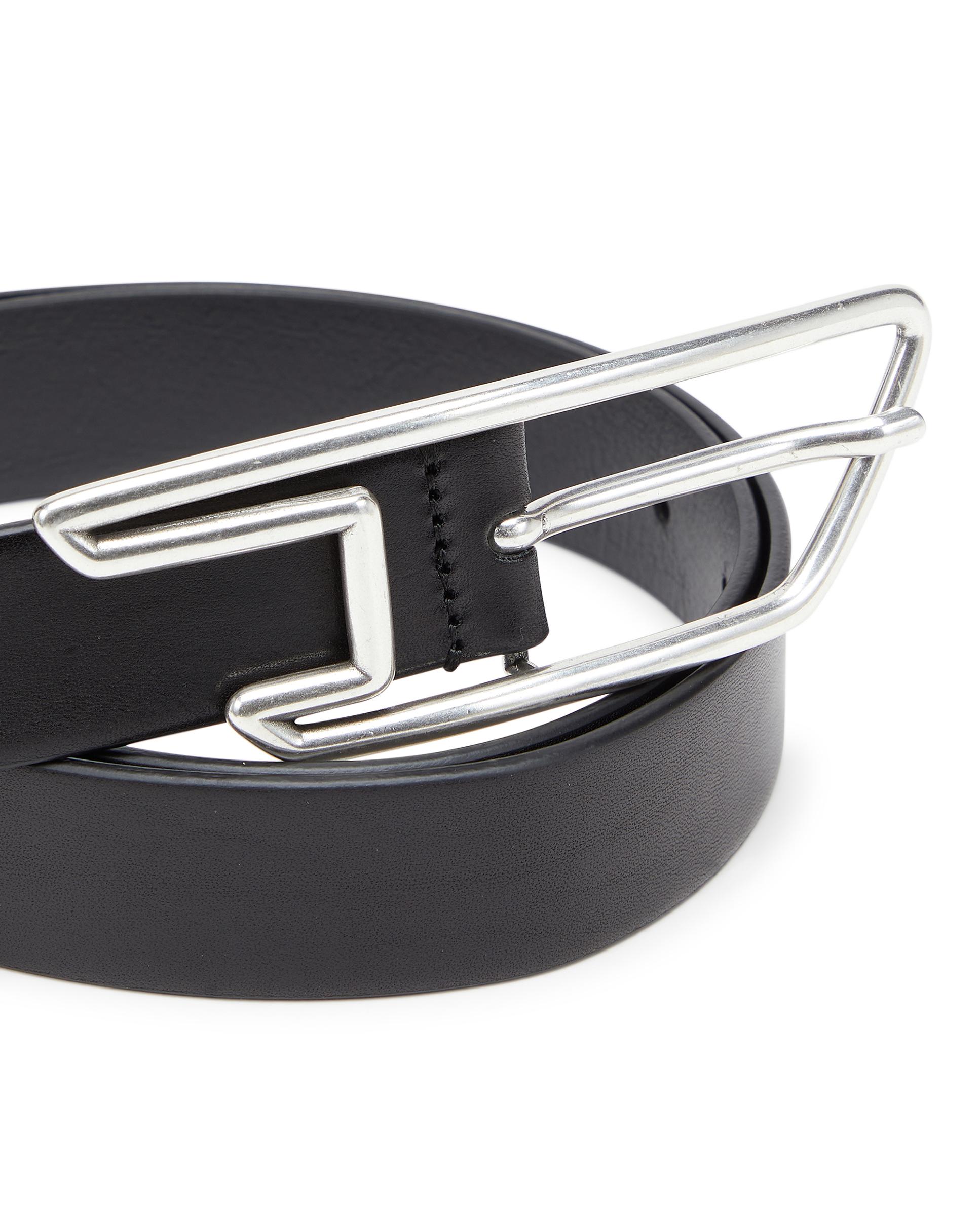 Imagen 4 de Cinturón de hombre 3 cm de cuero con hebilla con el logotipo d - Diesel - Negro Negro