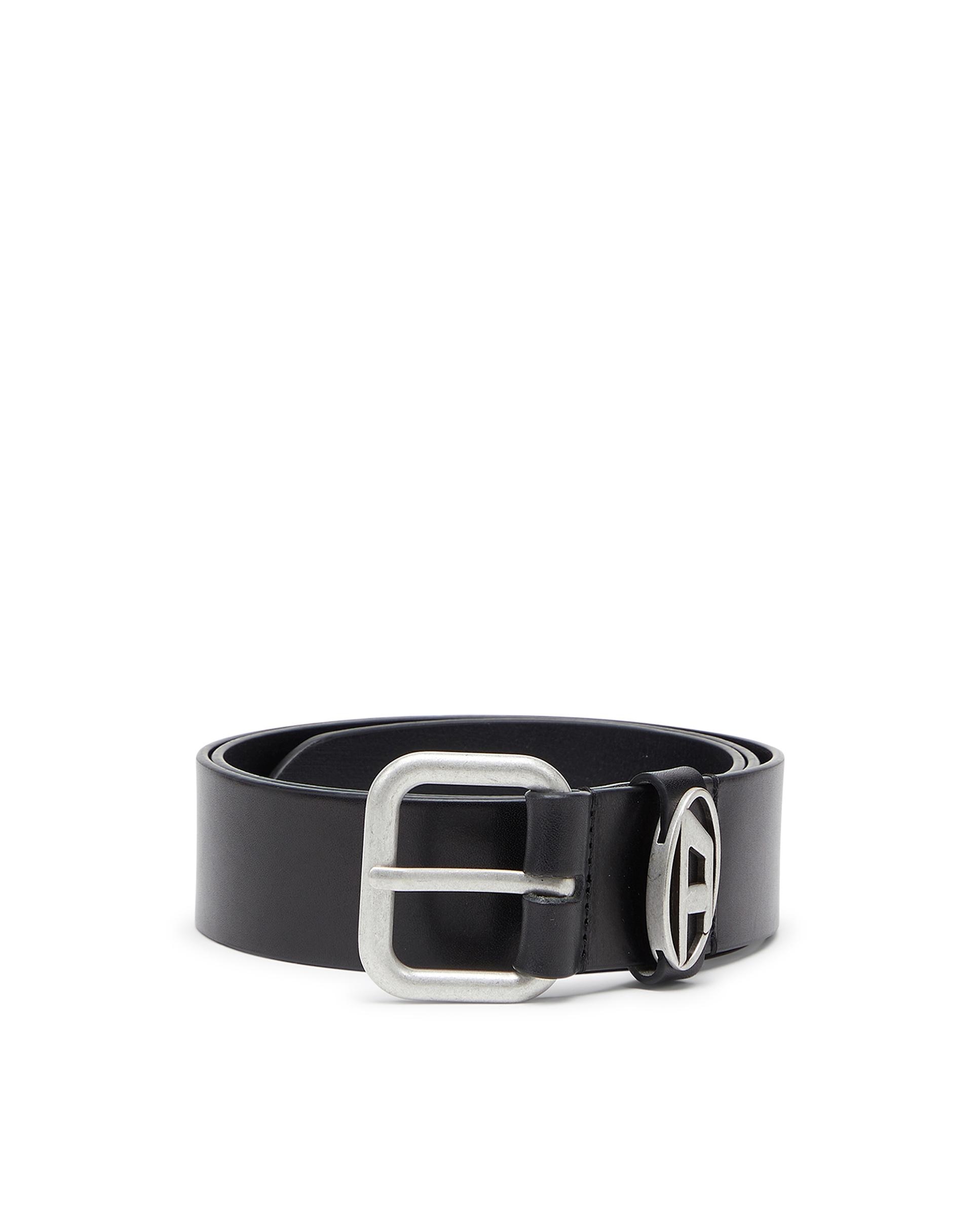 Imagen 0 de Cinturón de hombre 4 cm de piel mate con hebilla metálica Negro