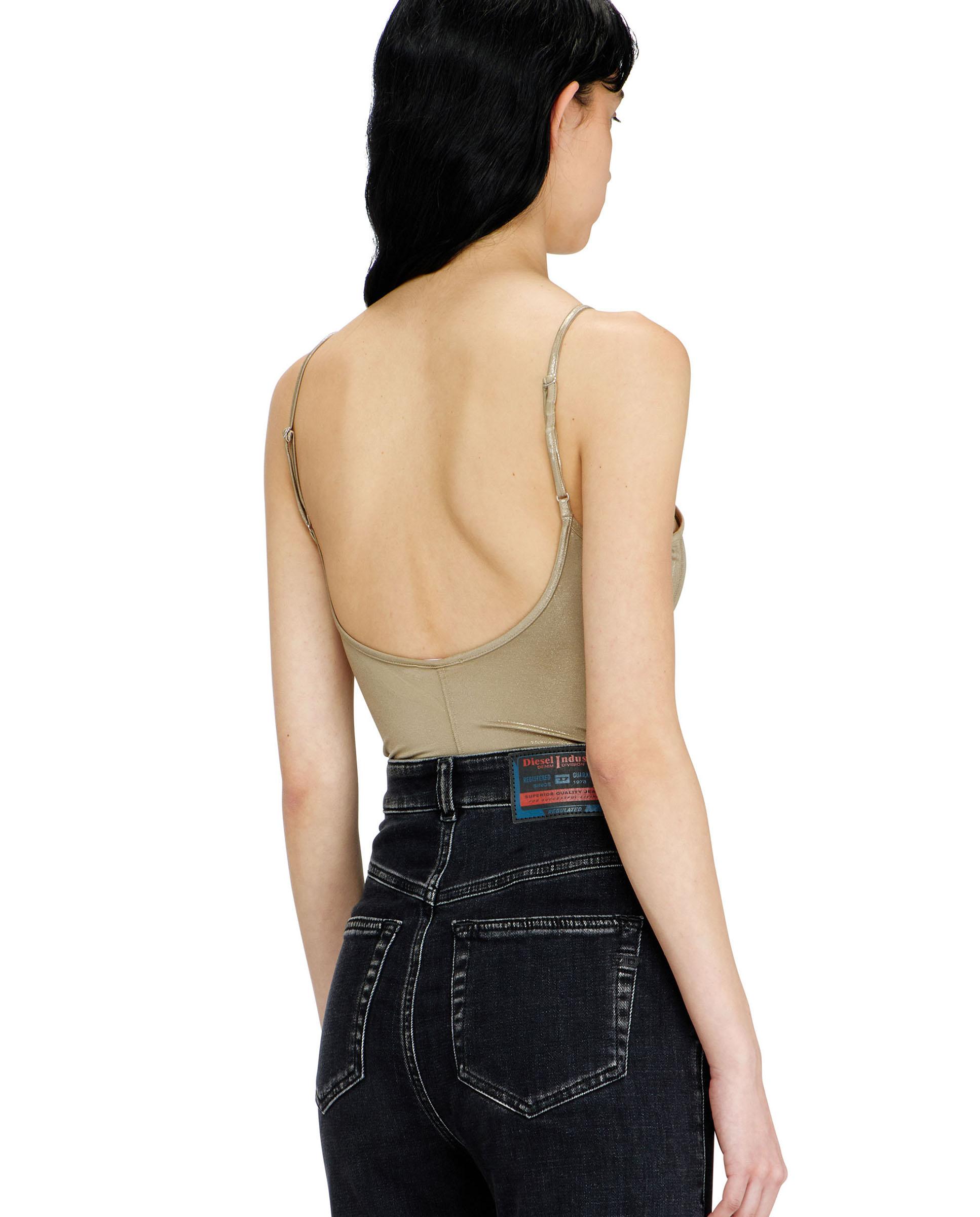 Top de mujer de tirantes estilo body con oval d bordado - Diesel - Dorado Dorado-2