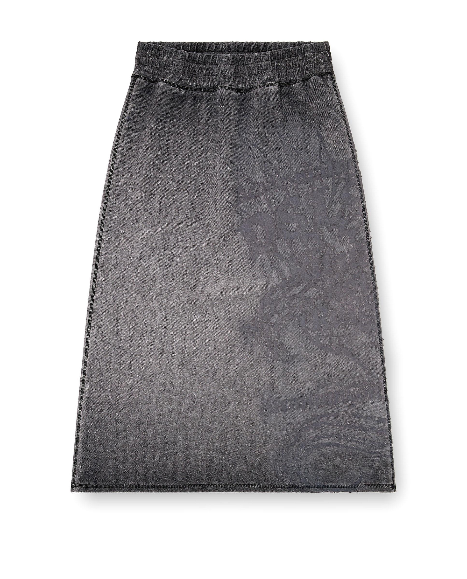 Falda midi regular con felpa - Diesel - Gris Gris-4