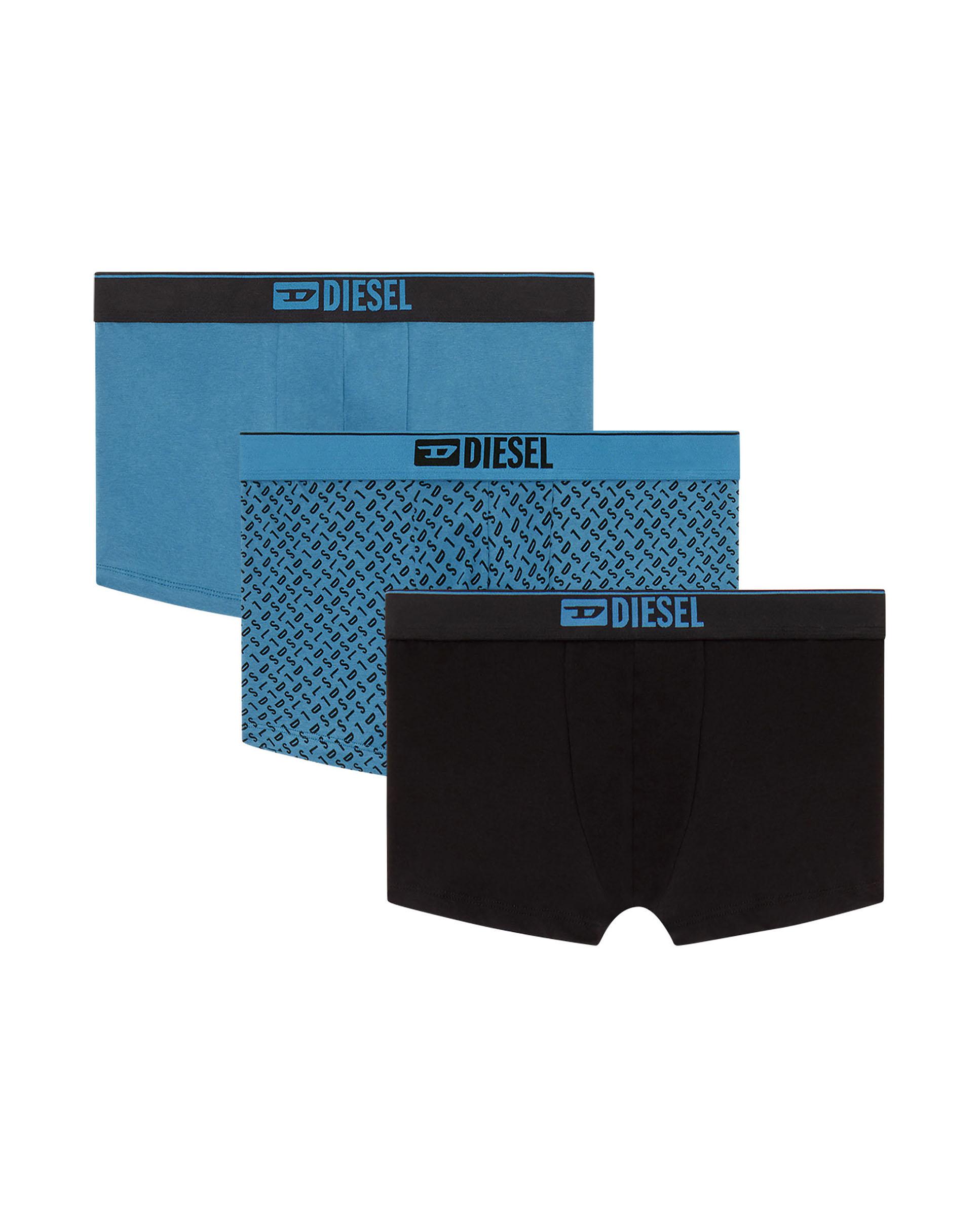 Paquete de tres trunks de algodón stretch con monogram - Diesel - Azul marino Azul marino-4