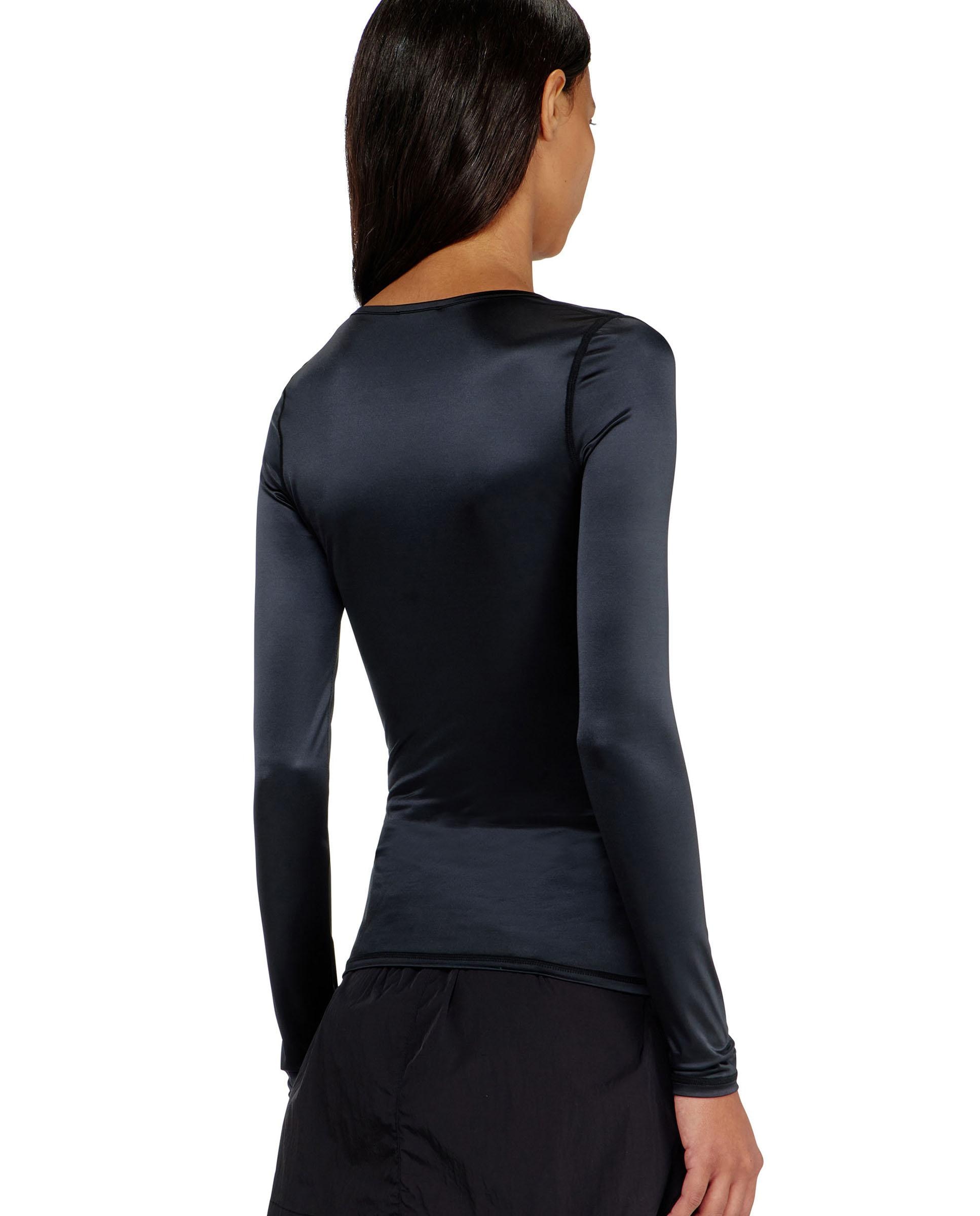 Top de mujer con escote redondo y oval d bordado - Diesel - Negro Negro-2