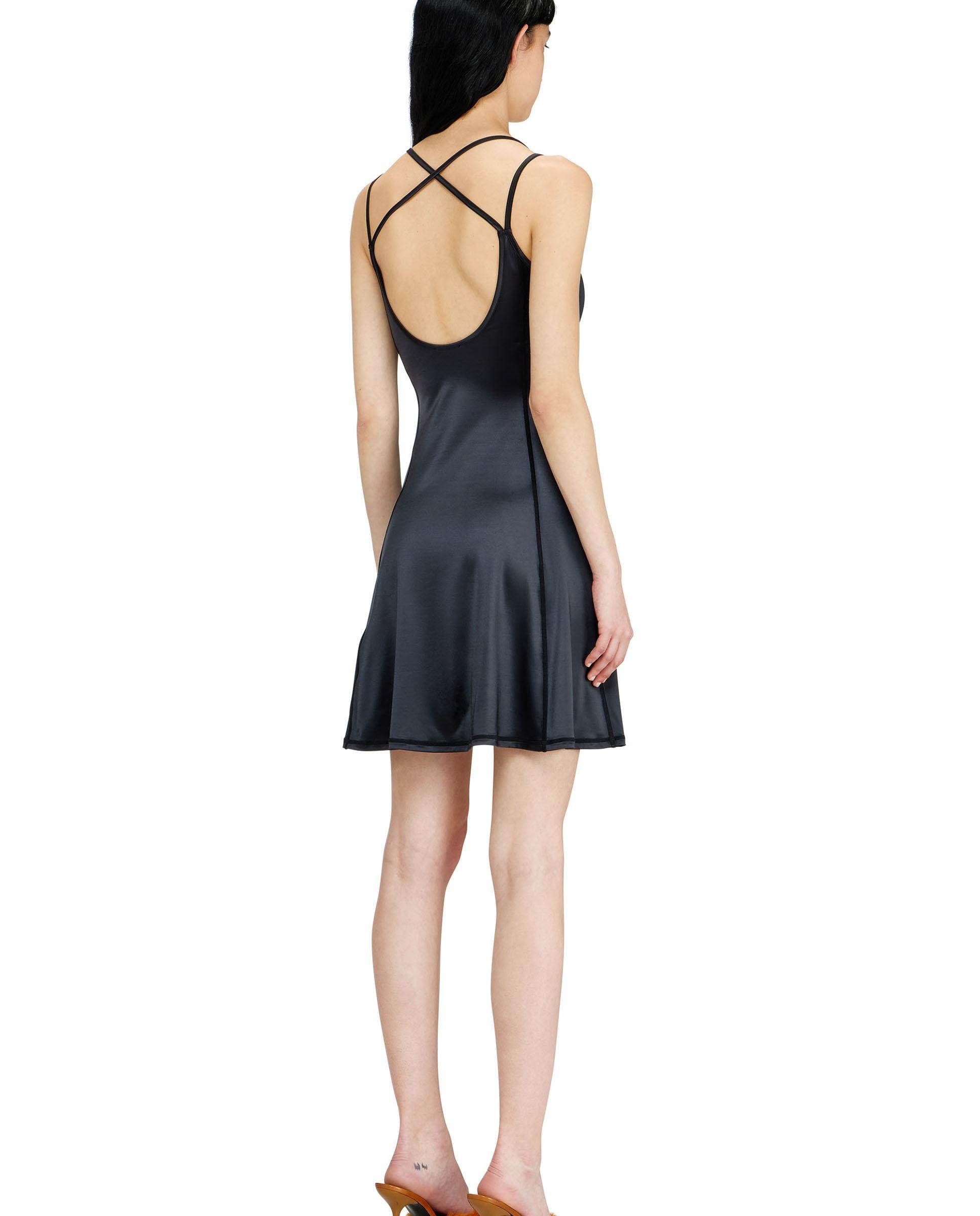 Vestido corto estilo acampanado con tirantes - Diesel - Negro Negro-2