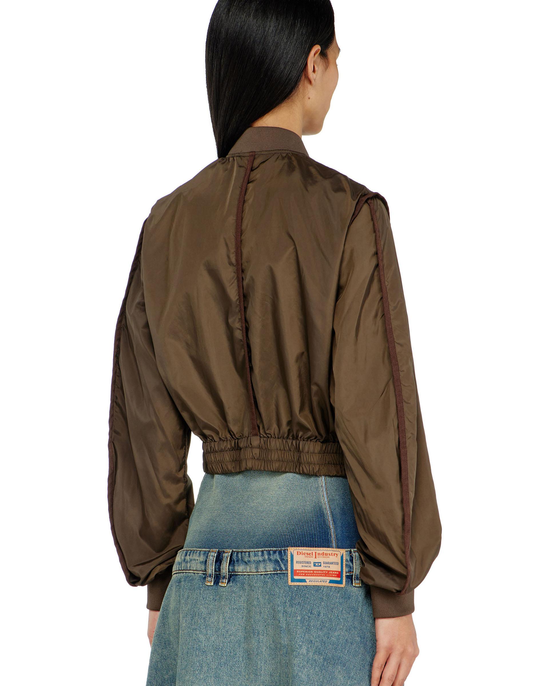 Cazadora de mujer cortavientos con logo oval bordado - Diesel - Marrón Marrón-2