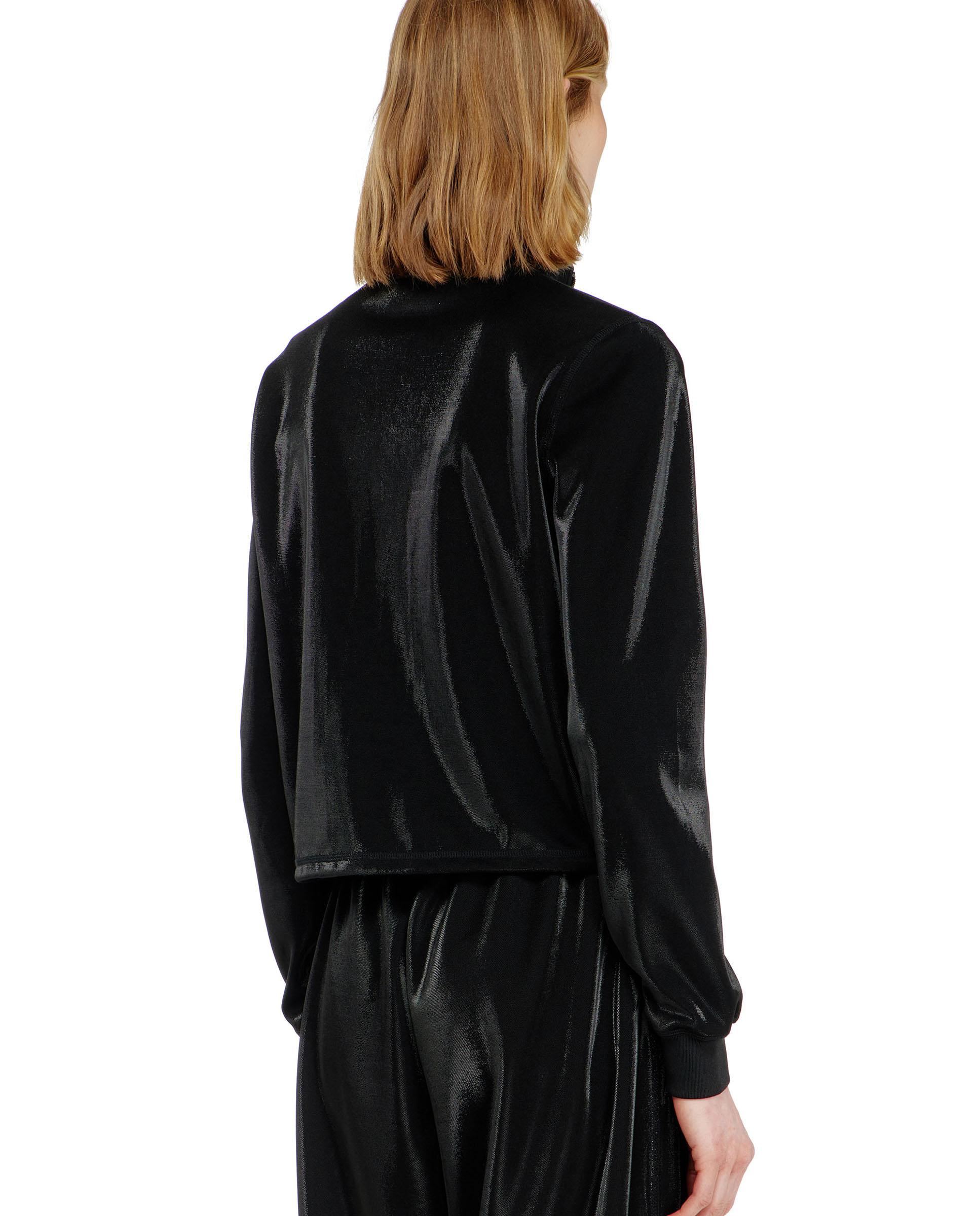 Sudadera de mujer con cremallera y efecto brillante - Diesel - Negro Negro-2