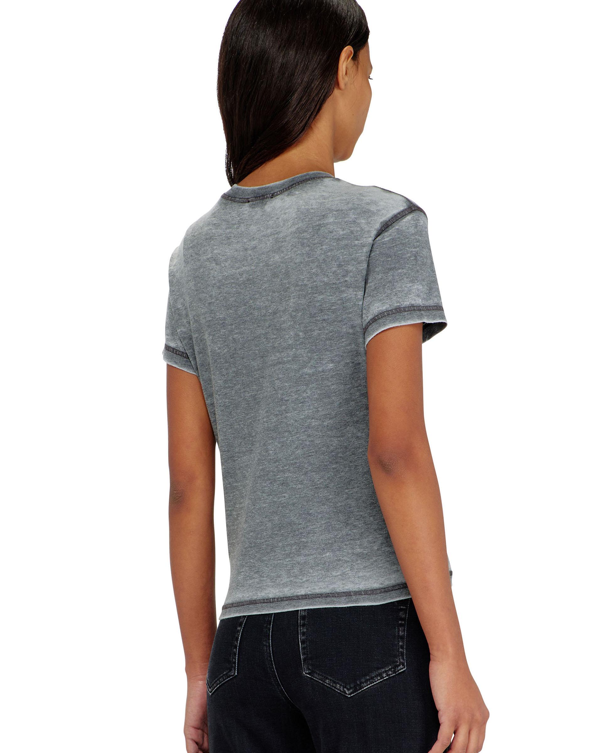 Camiseta de mujer de manga corta y cuello redondo - Diesel - Gris Gris-2