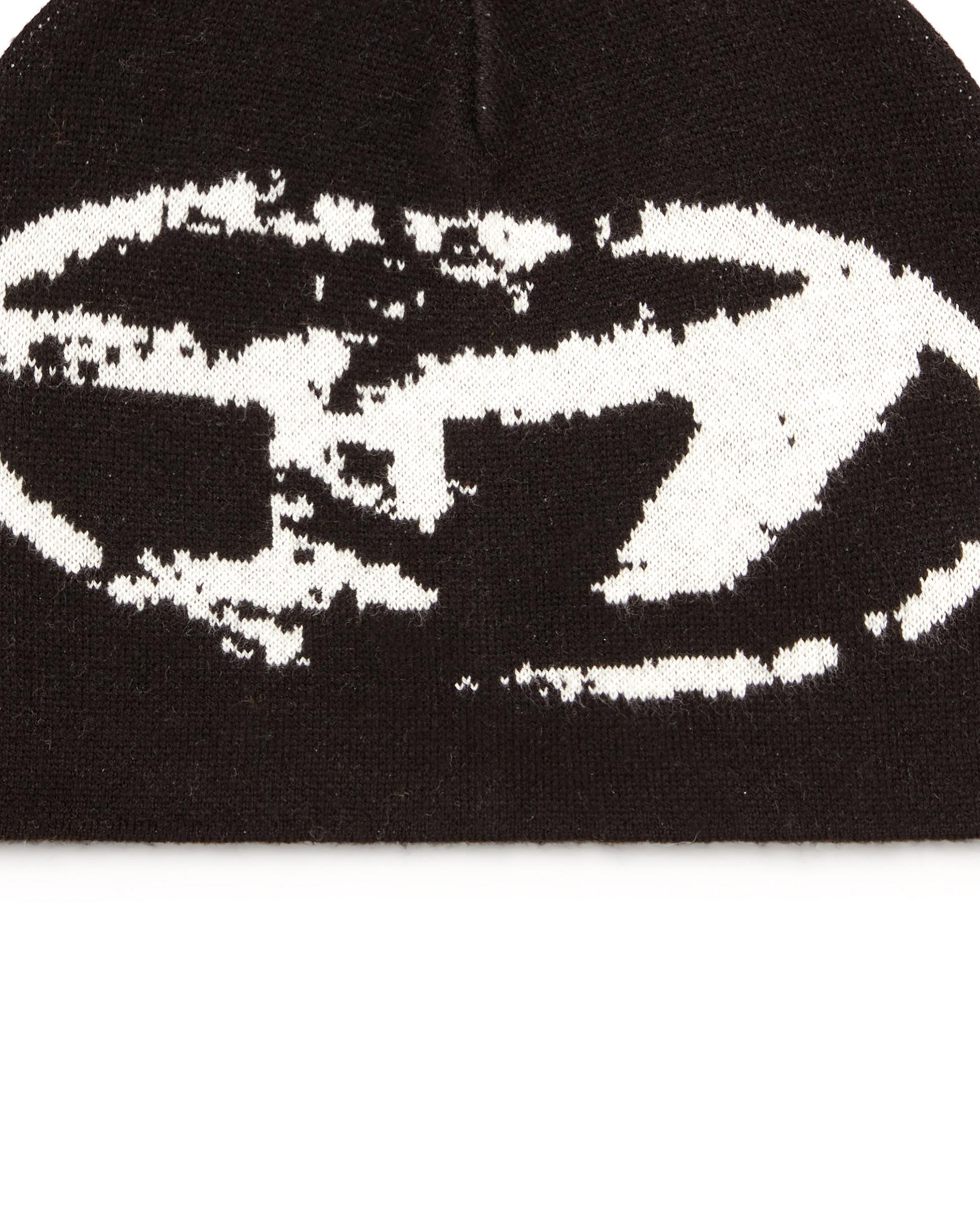Gorro unisex de mezcla de lana con logo oval d - Diesel - Negro Negro-2