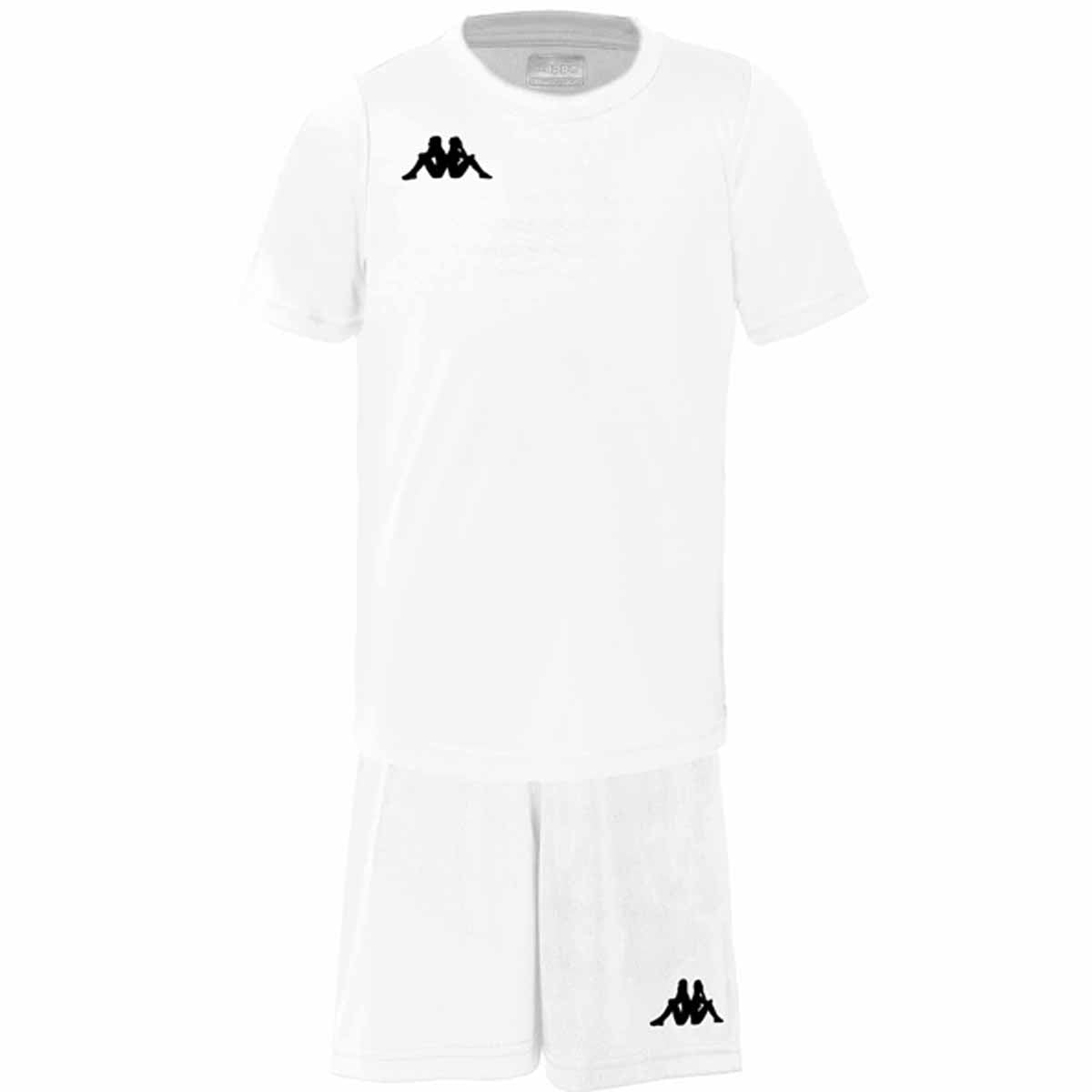 Kappa Conjunto de fútbol de niños Gorkit Blanco
