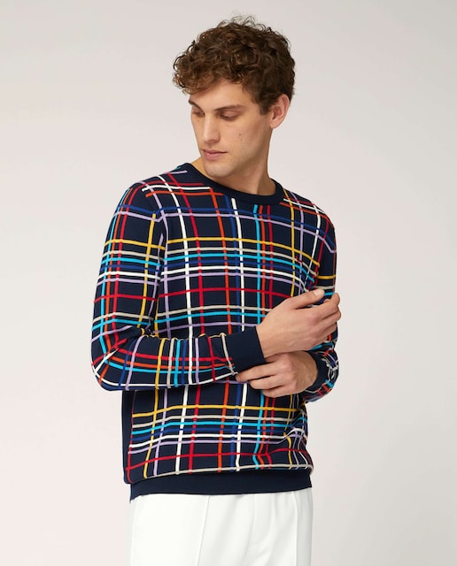 Imagen 0 de Jersey de hombre multicolor con cuello redondo
