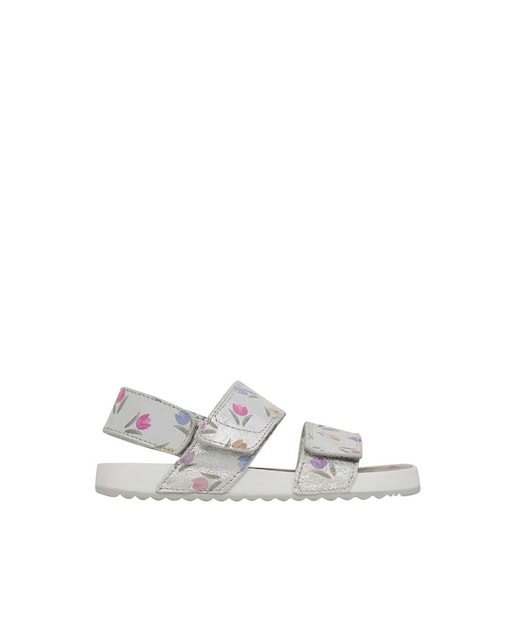 Imagen 0 de Sandalias de niña de piel con estampado de tulipanes