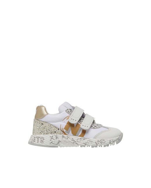Imagen 0 de Zapatillas deportivas de niña de tejido técnico, piel y purpurina
