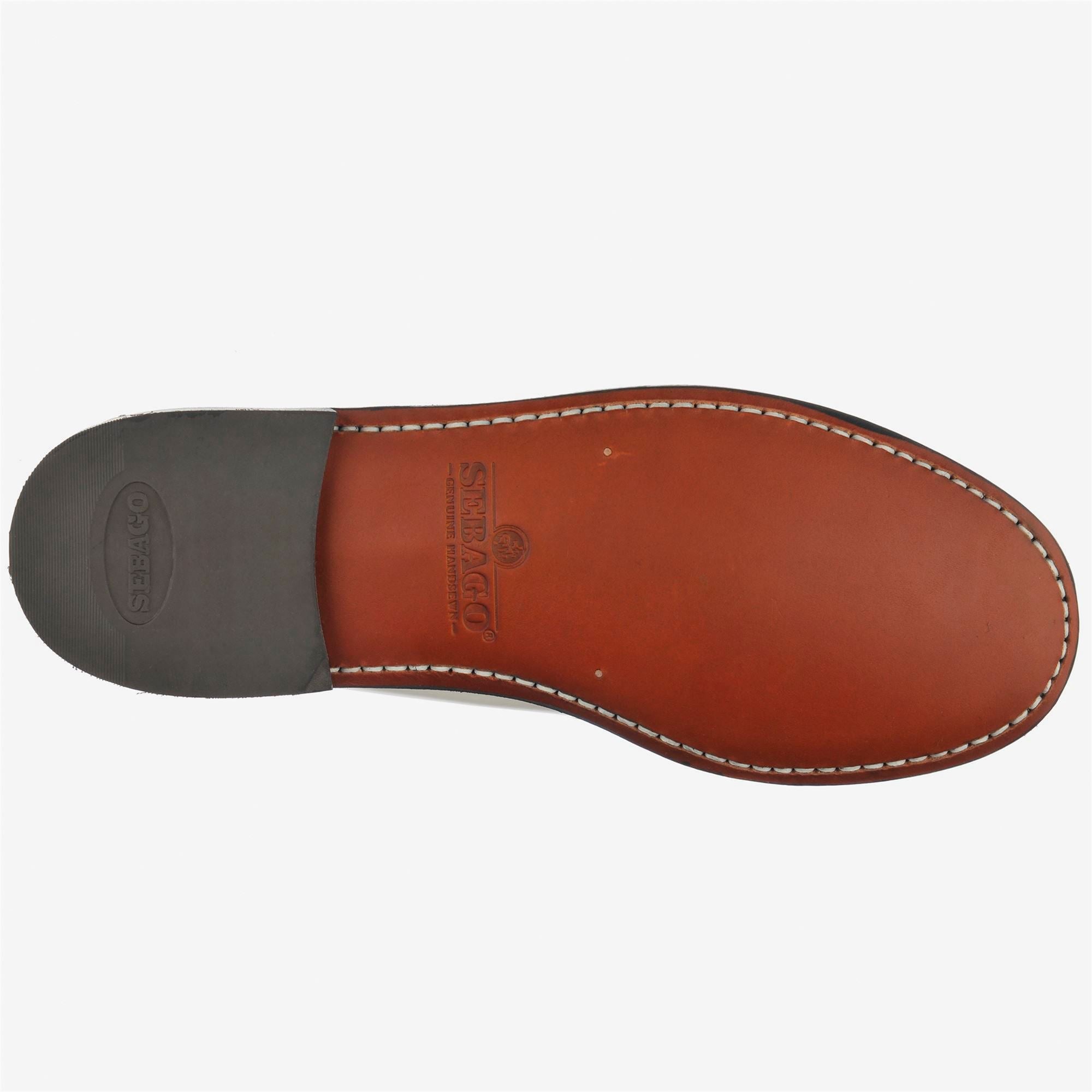 Mocasines de mujer de piel impermeables con suela de cuero - Sebago - Blanco Blanco-3