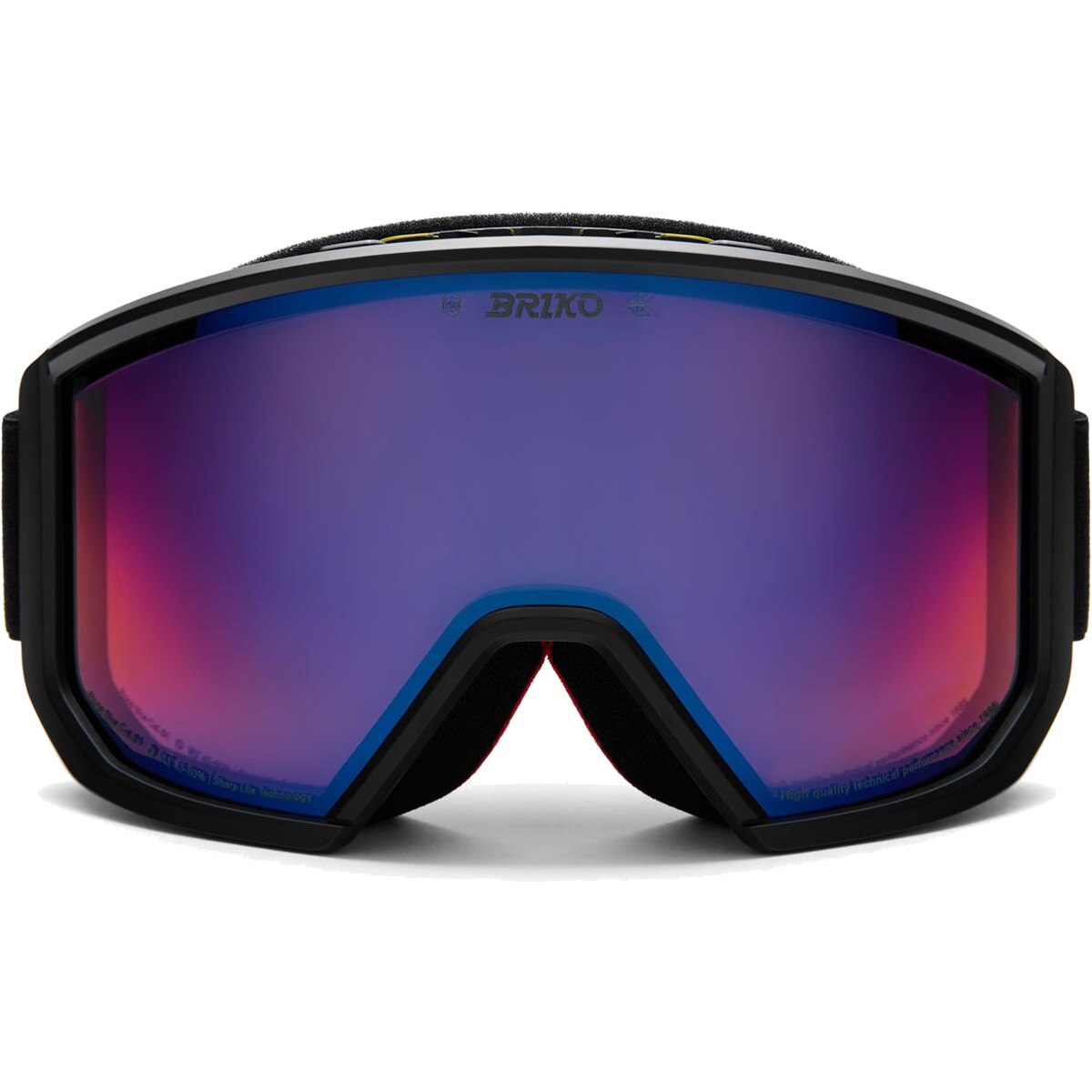 Máscara de esquí unisex Vulcano Mask Sharp Lite Briko - Negro / Amarillo Negro / Amarillo-3
