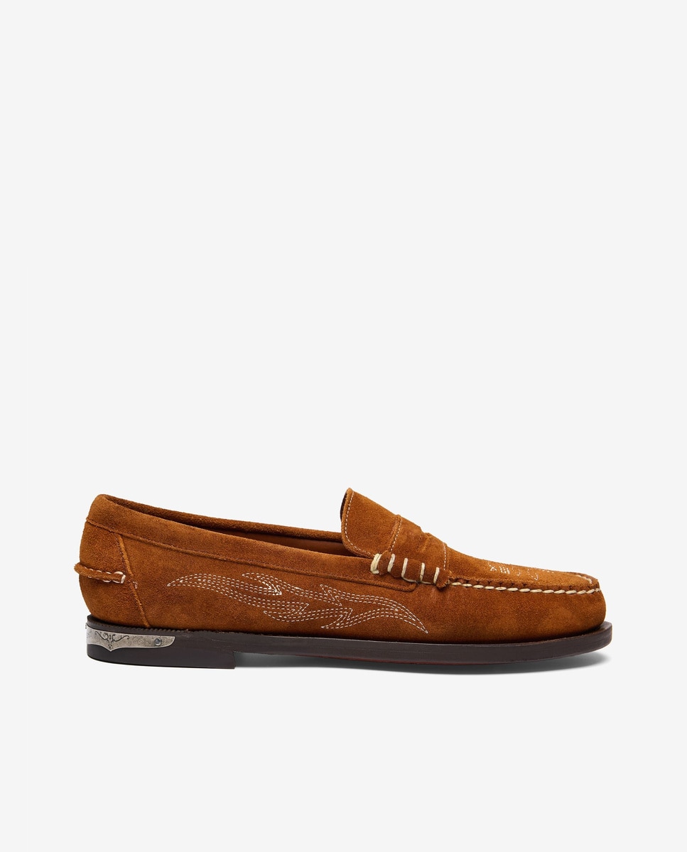 Imagen 1 de Mocasines penny de mujer de ante - Sebago - Marrón Marrón