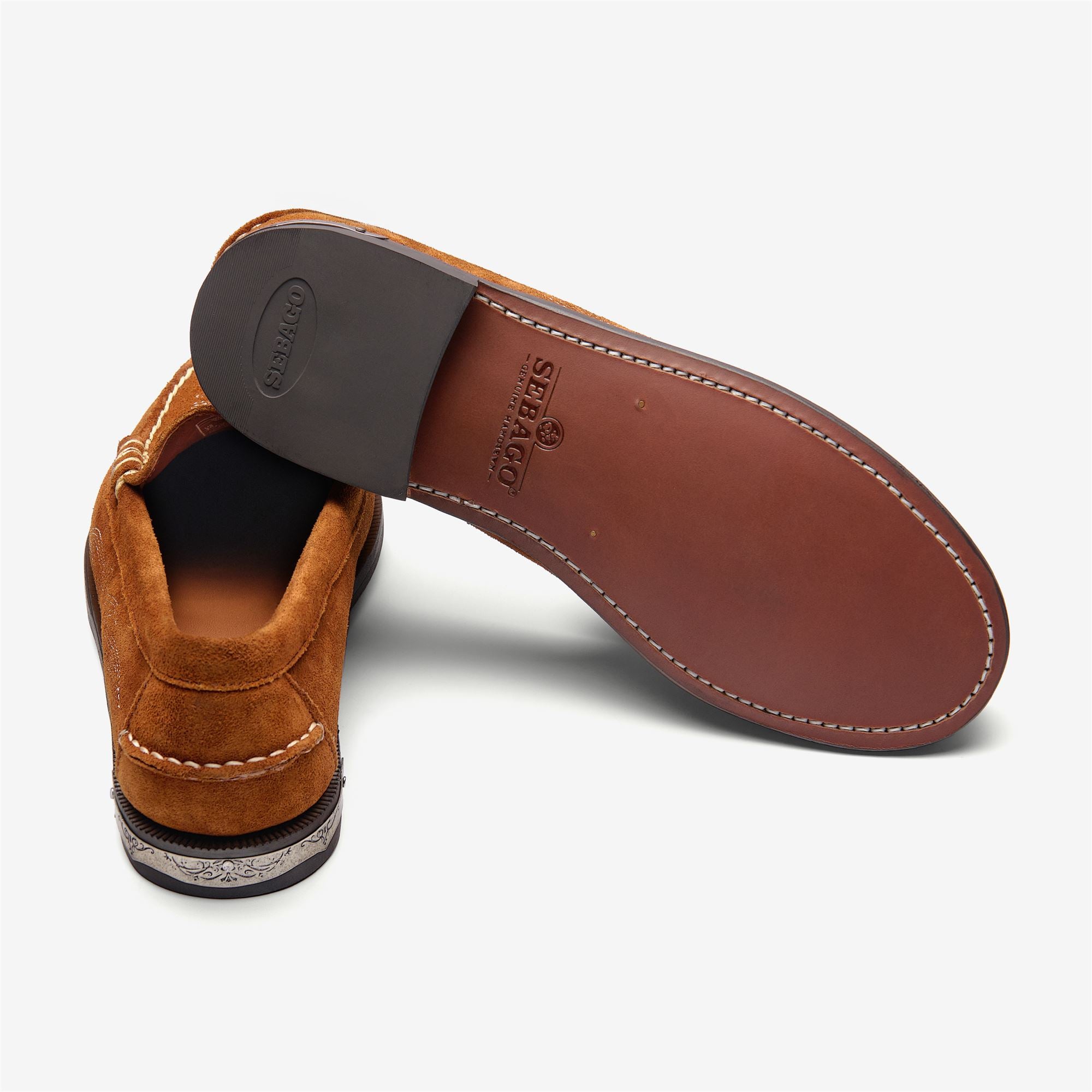 Imagen 4 de Mocasines penny de mujer de ante - Sebago - Marrón Marrón