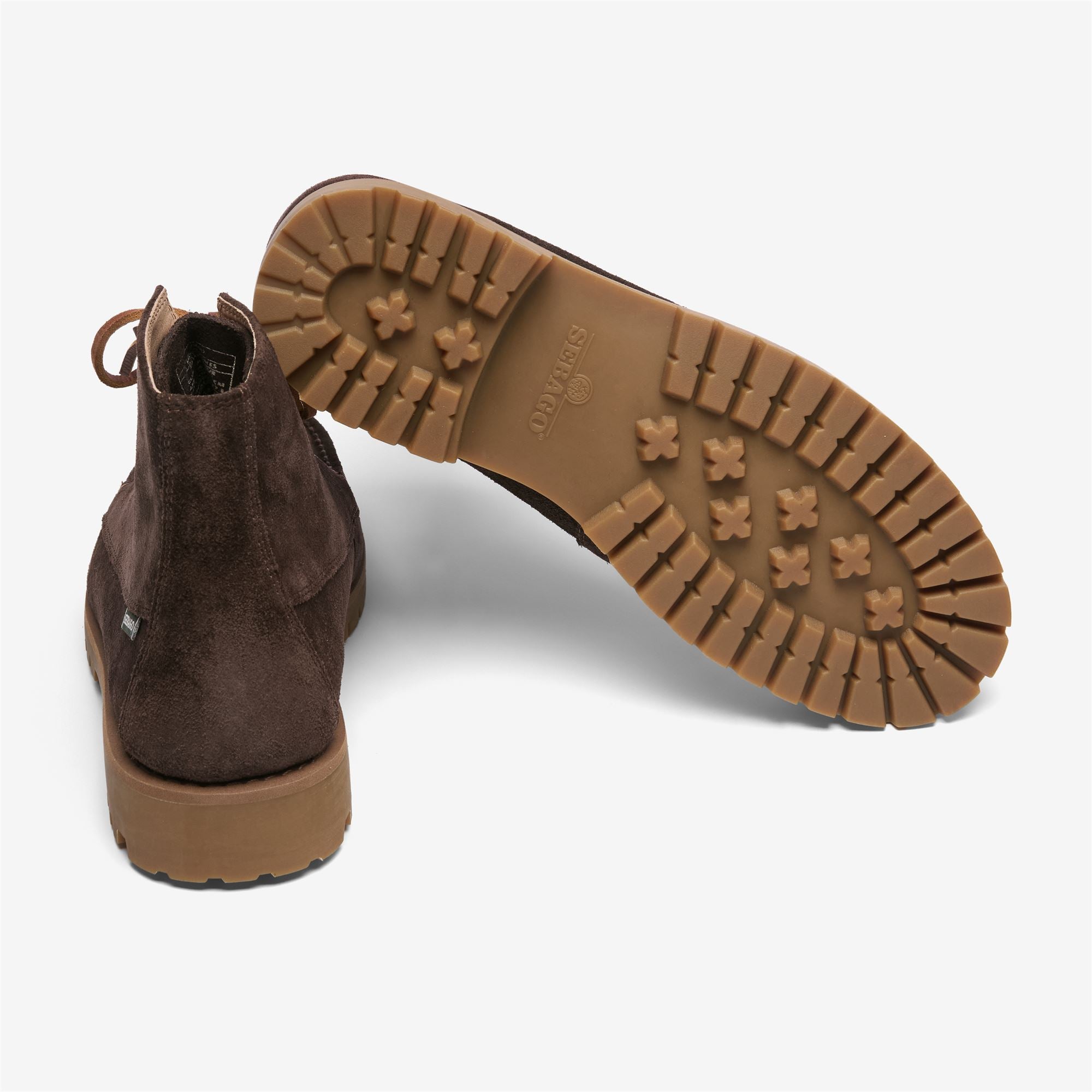 Botines de hombre de ante con cordones - Sebago - Marrón Marrón-4