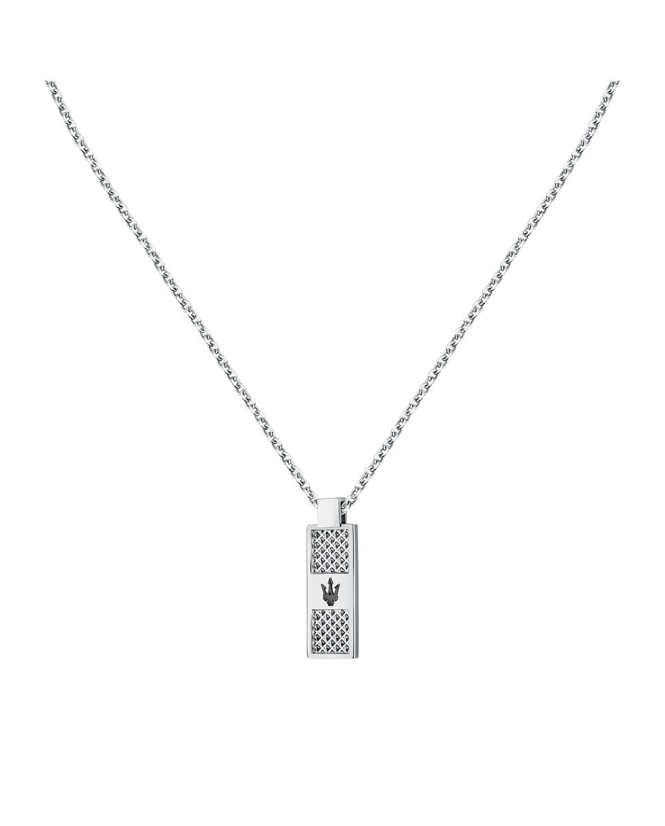 Imagen 0 de Colgante de hombre varis de acero plateado Plata