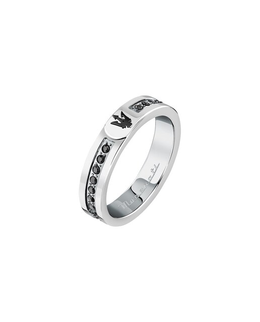 Imagen 0 de Anillo Varis de acero plateado