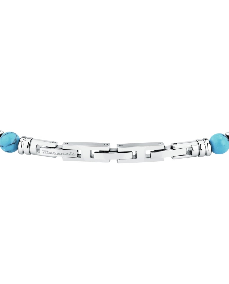 Pulsera de hombre maserati de acero azul - Plata Plata-3
