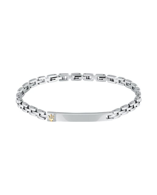 Imagen 0 de Pulsera de hombre de acero plateada