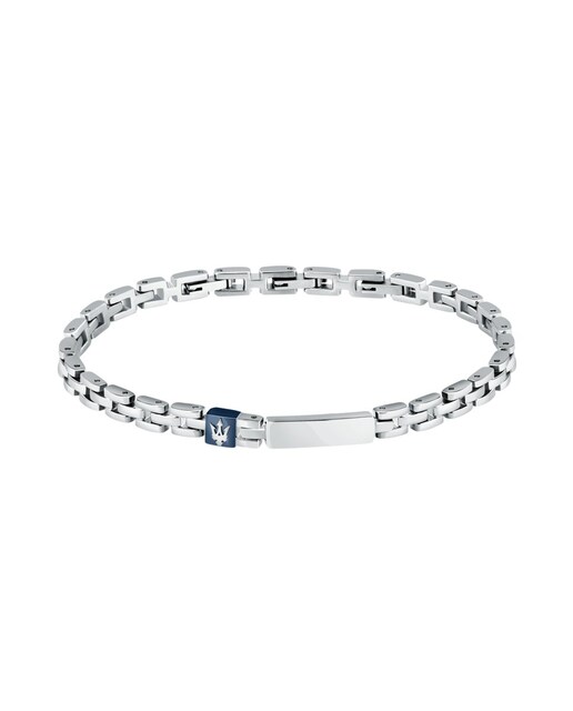 Imagen 0 de Pulsera de hombre de acero plateada