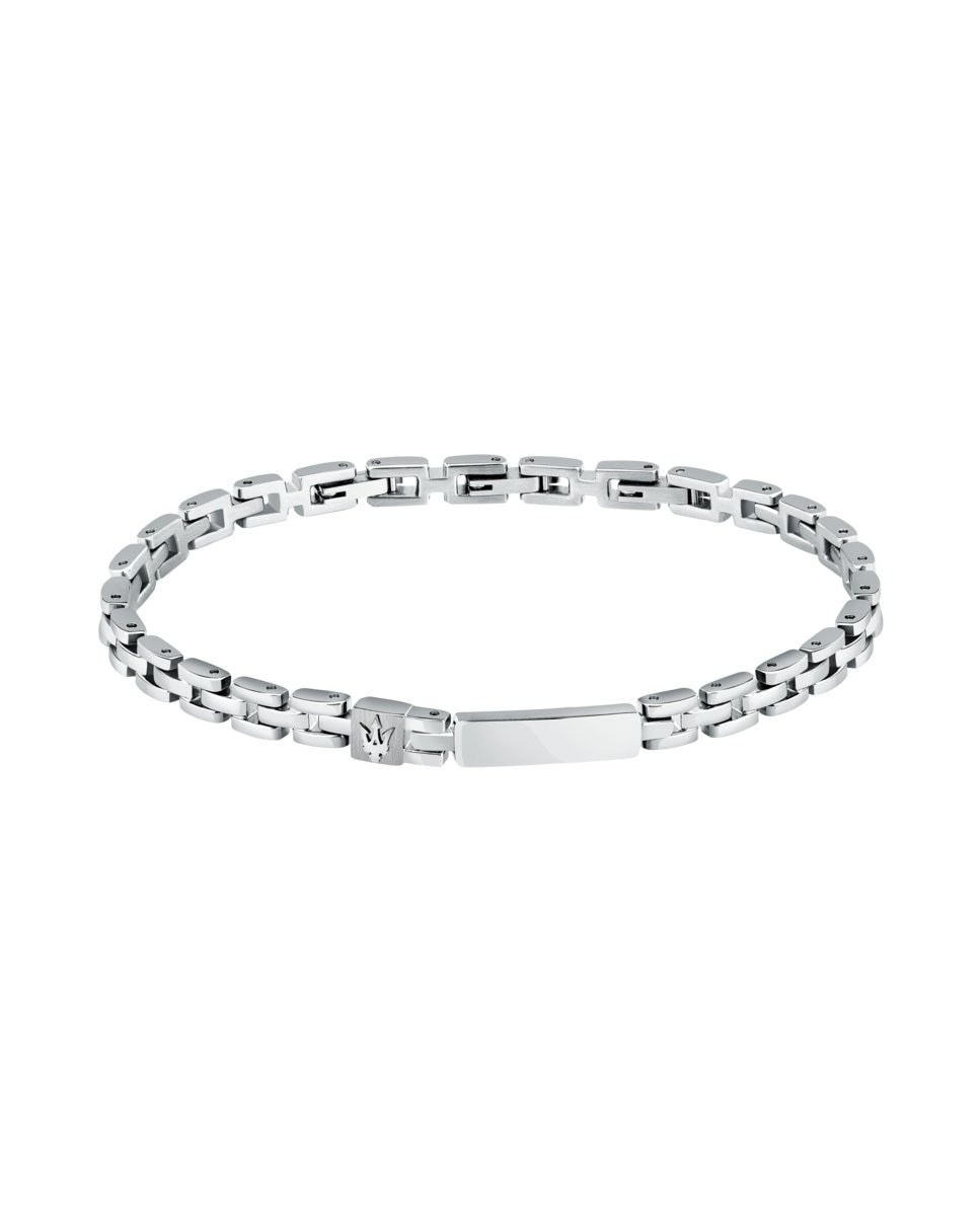 Imagen 0 de Pulsera de hombre maserati de acero plateada Plata