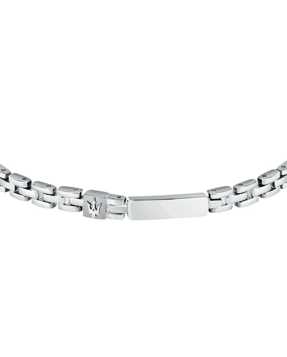 Pulsera de hombre maserati de acero plateada - Plata Plata-2