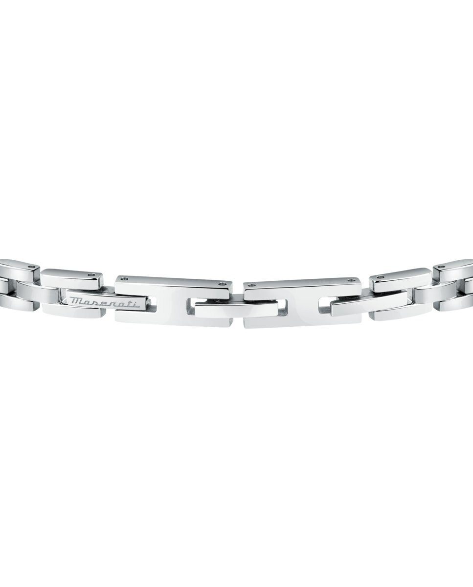 Pulsera de hombre maserati de acero plateada - Plata Plata-3