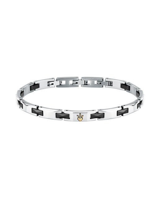 Imagen 0 de Pulsera de hombre Maserati de acero plateada