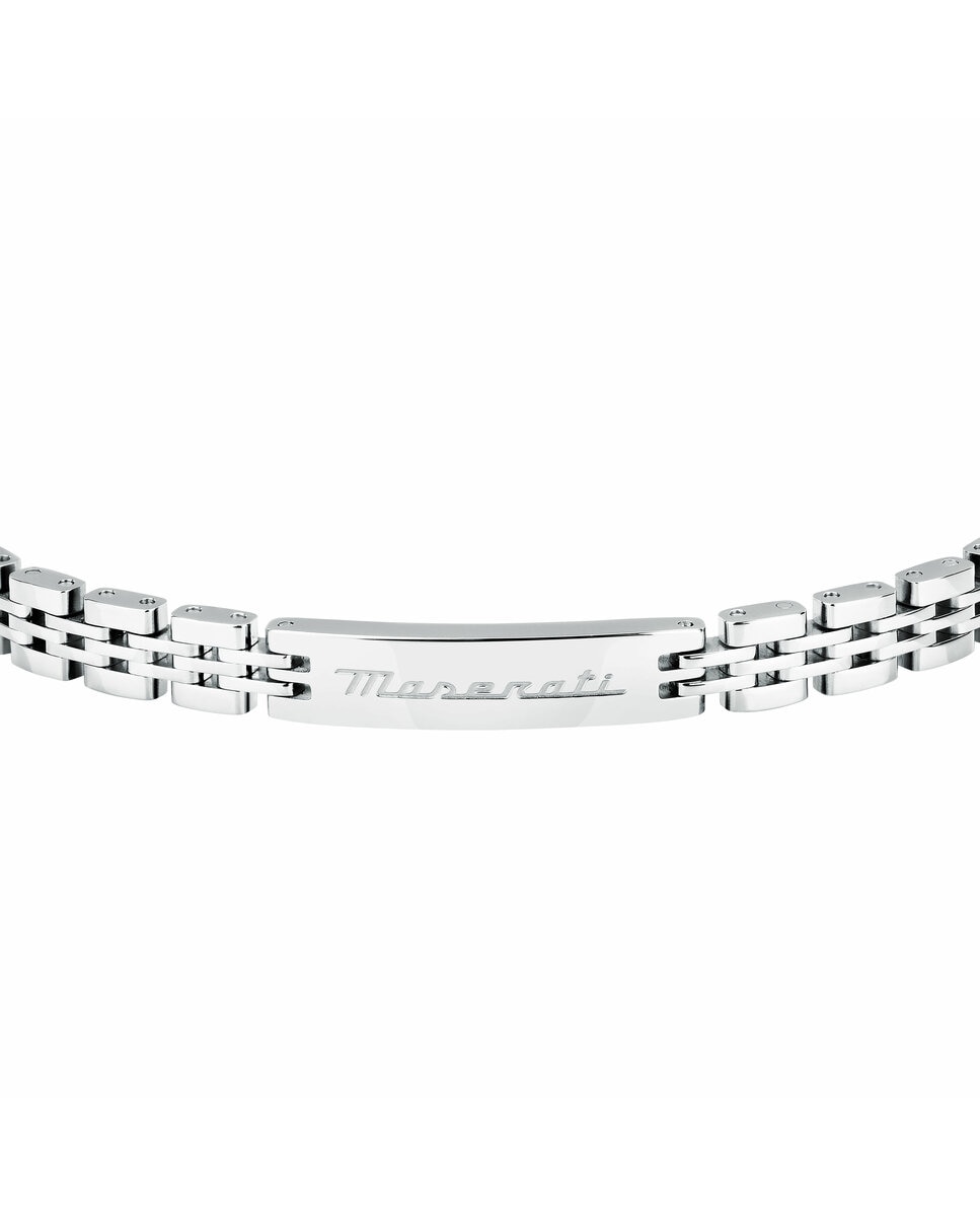 Pulsera de hombre maserati de acero plateada Plata Plata-2