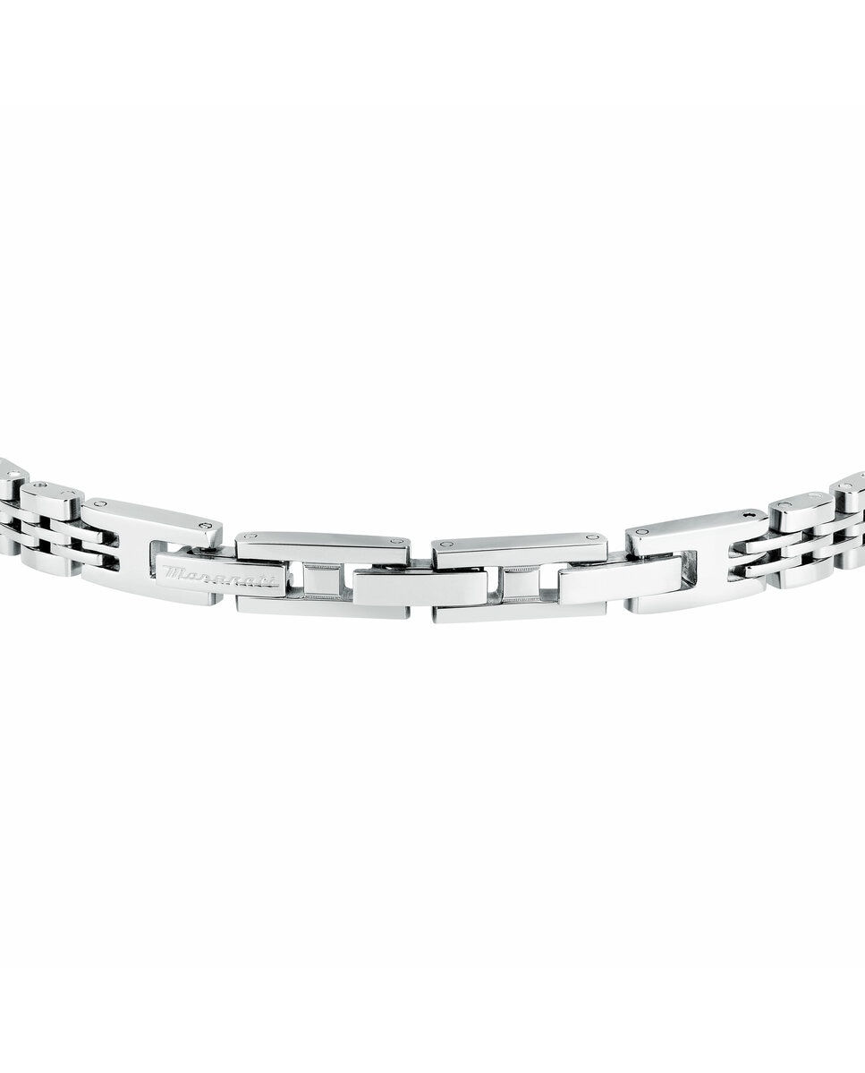 Pulsera de hombre maserati de acero plateada Plata Plata-3
