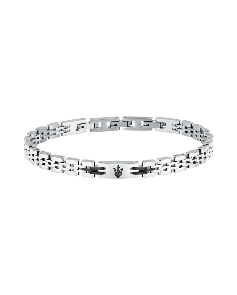 Imagen 0 de Pulsera de hombre maserati de acero plateada Plata