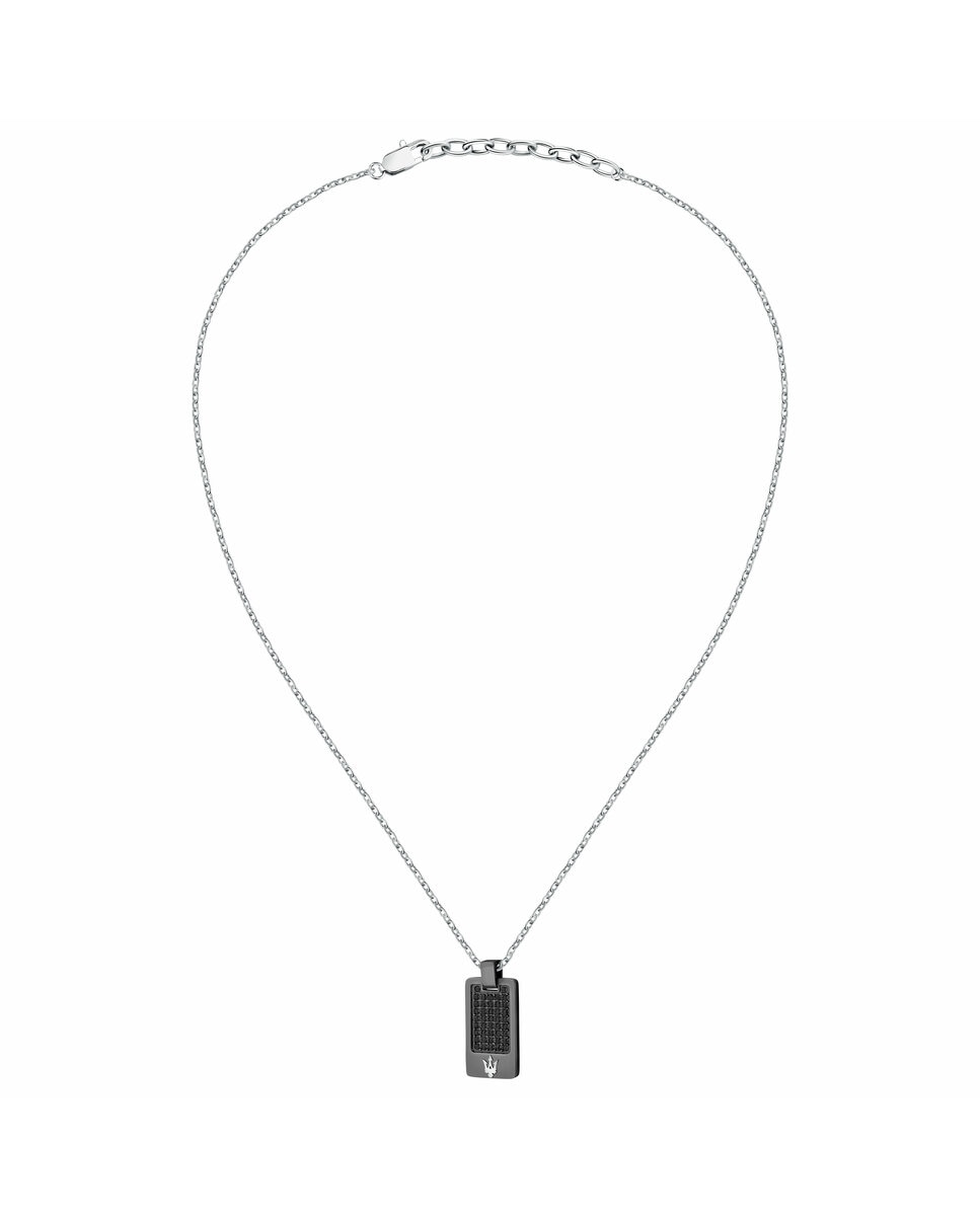 Colgante de hombre maserati de acero plateado - Plata Plata-2