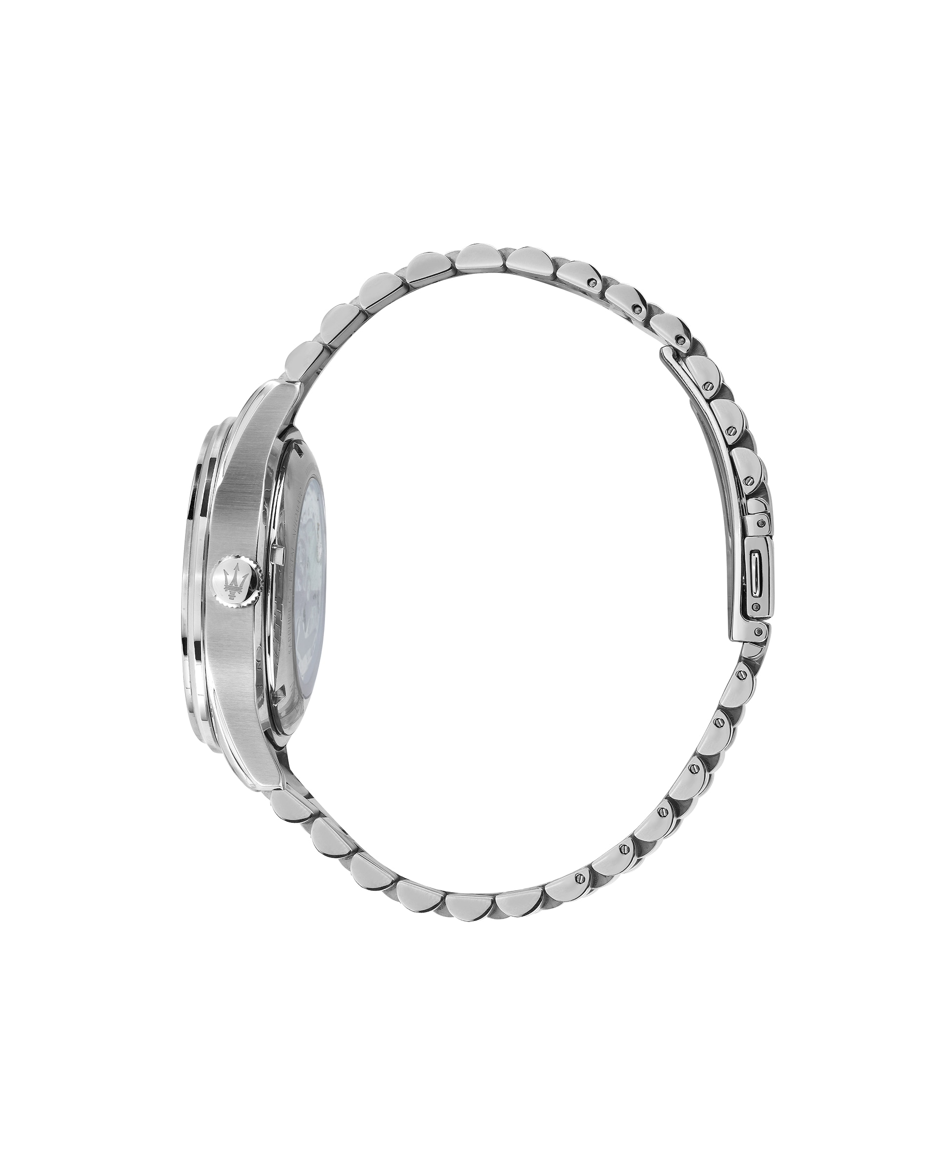 Reloj de hombre sorpasso r8823124002 automático de acero y correa plateada - Maserati - Plata Plata-2